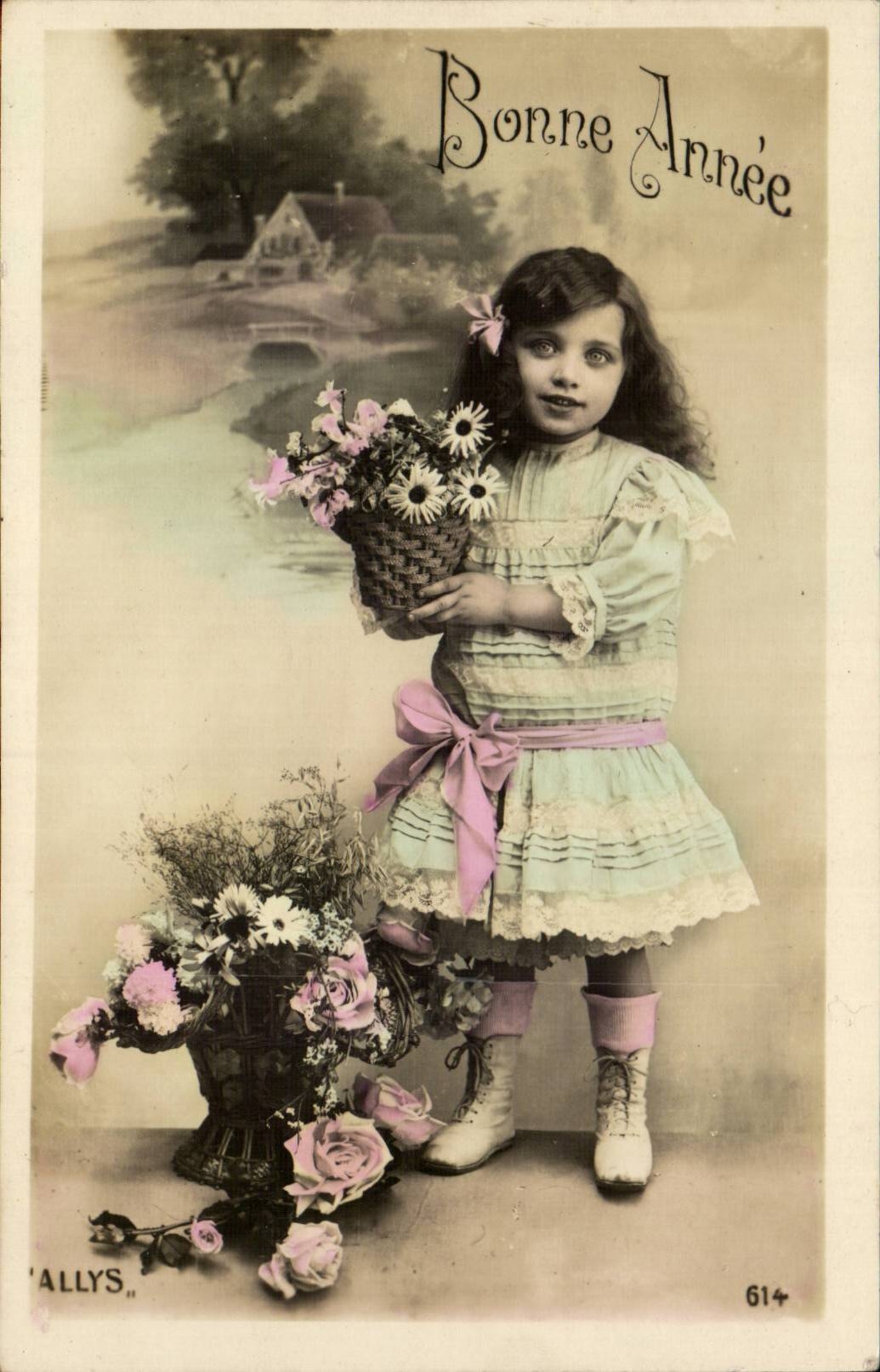 CPA Phantasie-gluckliches neues Jahr-Kind