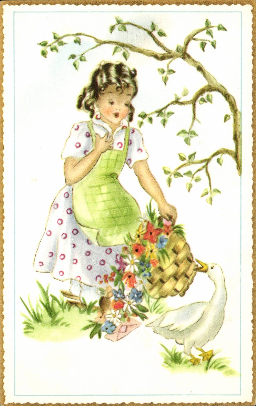 CPA Phantasiekind und -gans