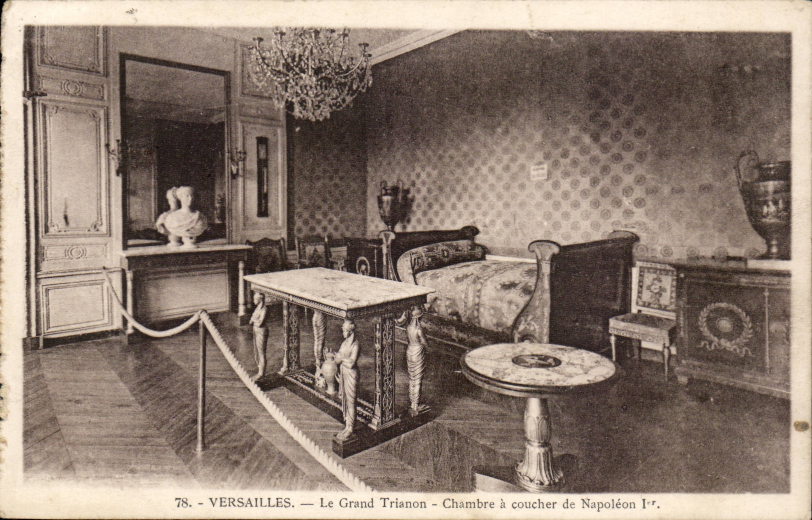 Versailles CPA large Trianon Chambre has to sleep of Napoleon 1st