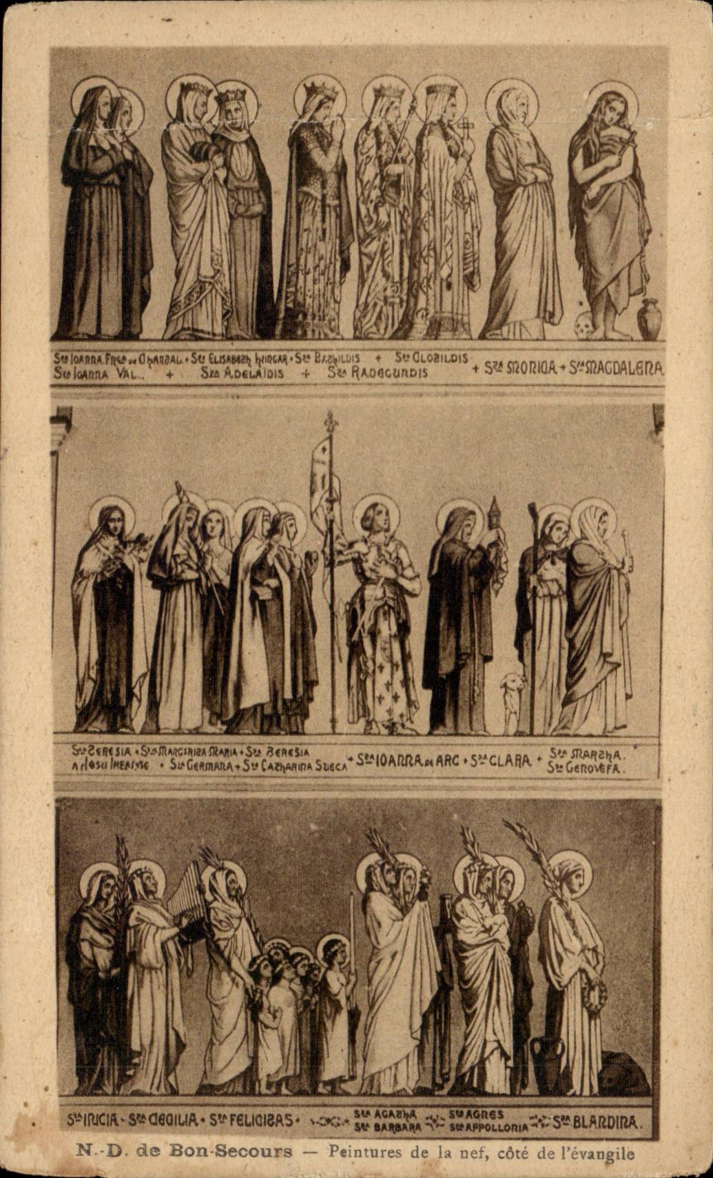 CPA Nd of Bonsecours Peintures of the nave dimensions Gospel