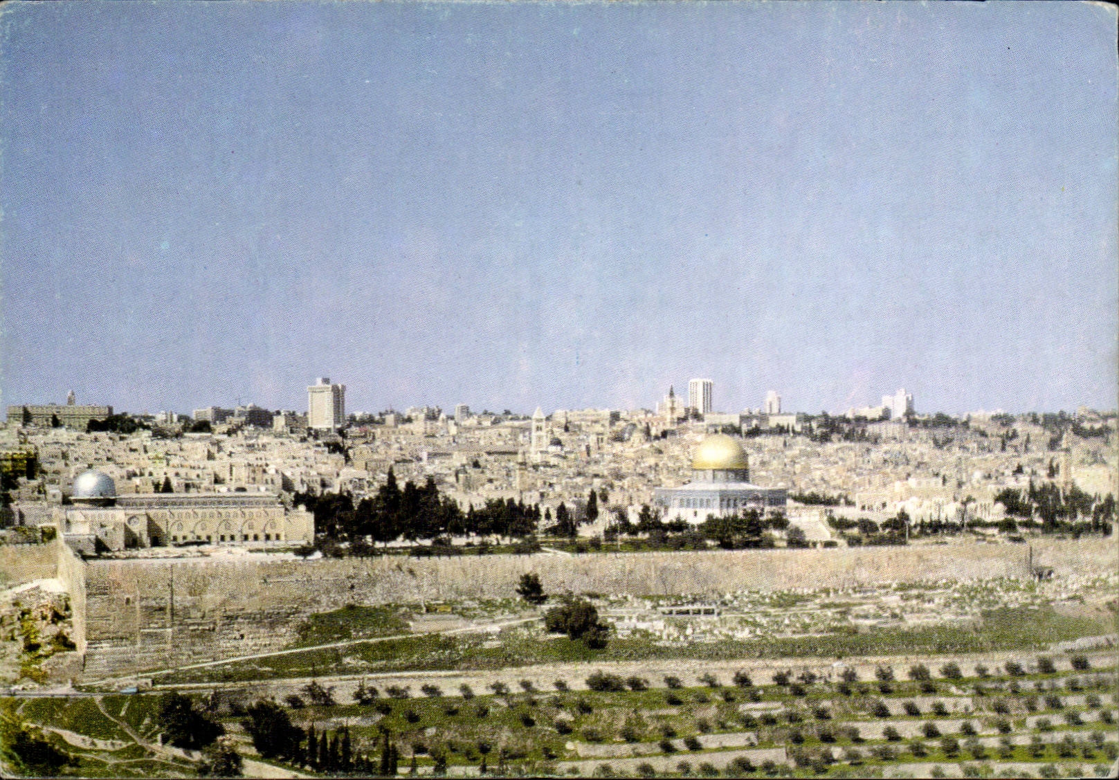 Israel MODERN CARD seen from MT Olives