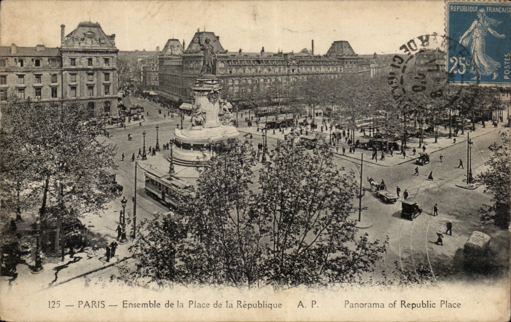 Paris CPA Together of the place of the Republic