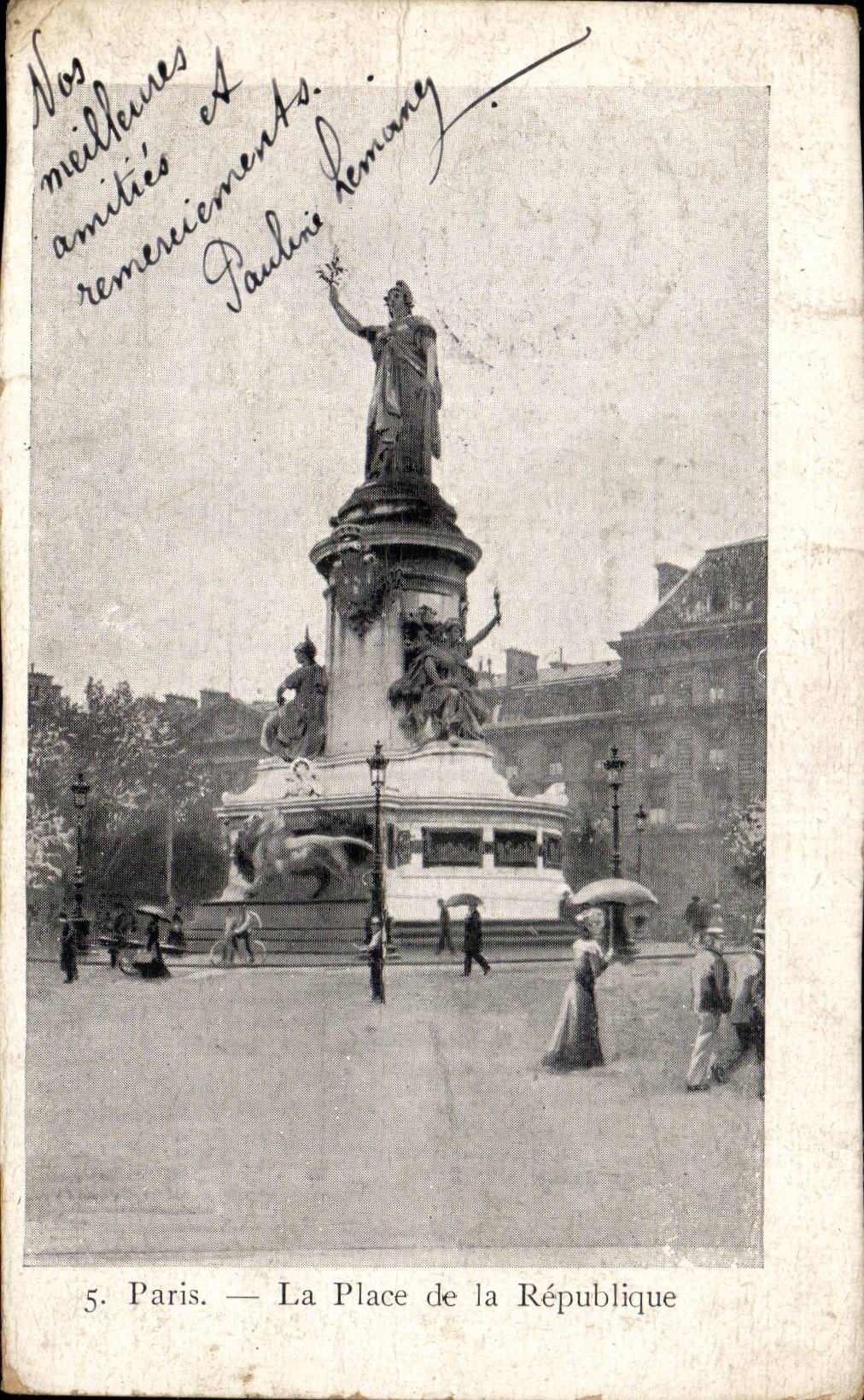 Paris CPA Places Republic