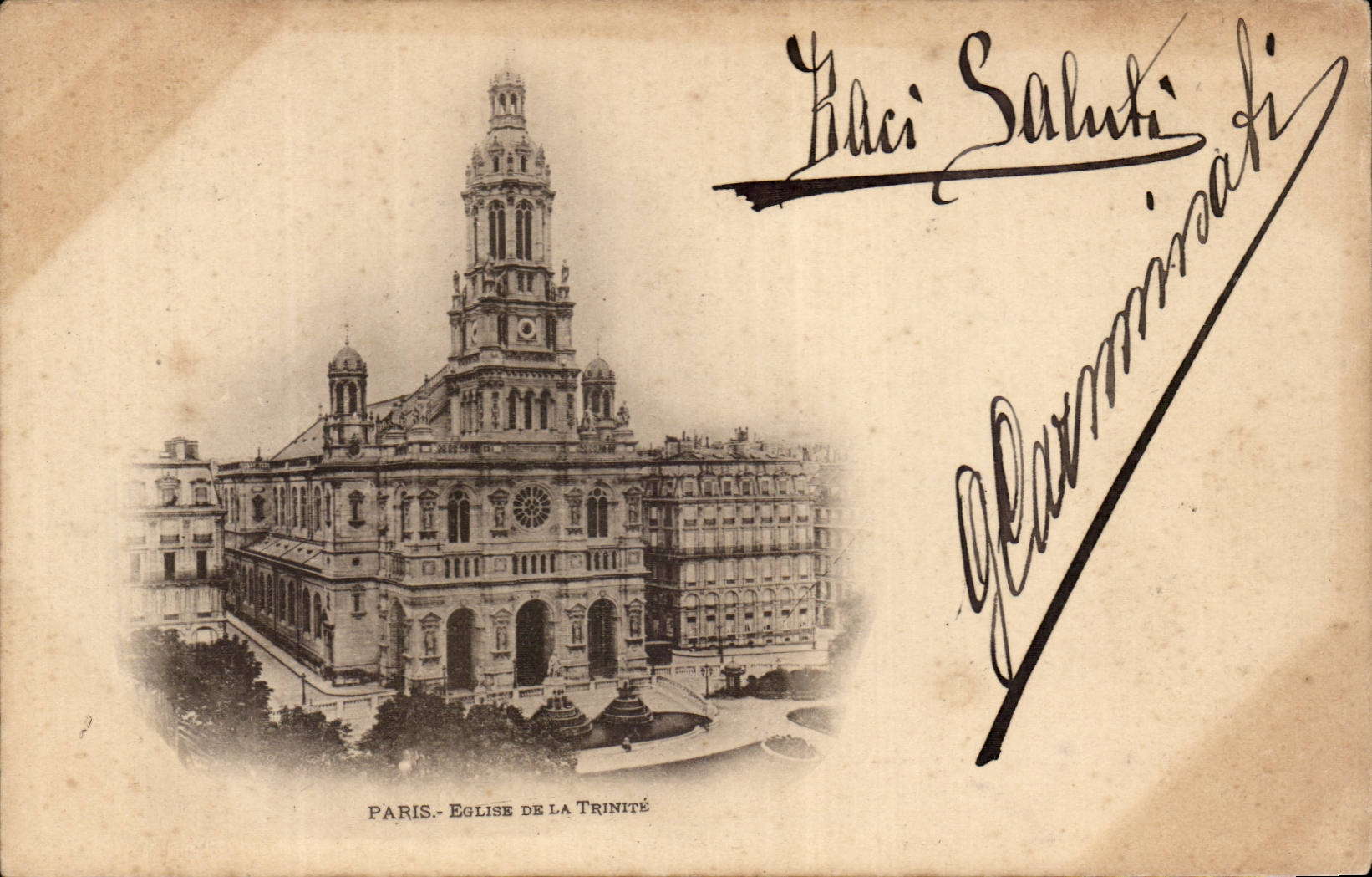 Paris CPA Eglise de la TRinite