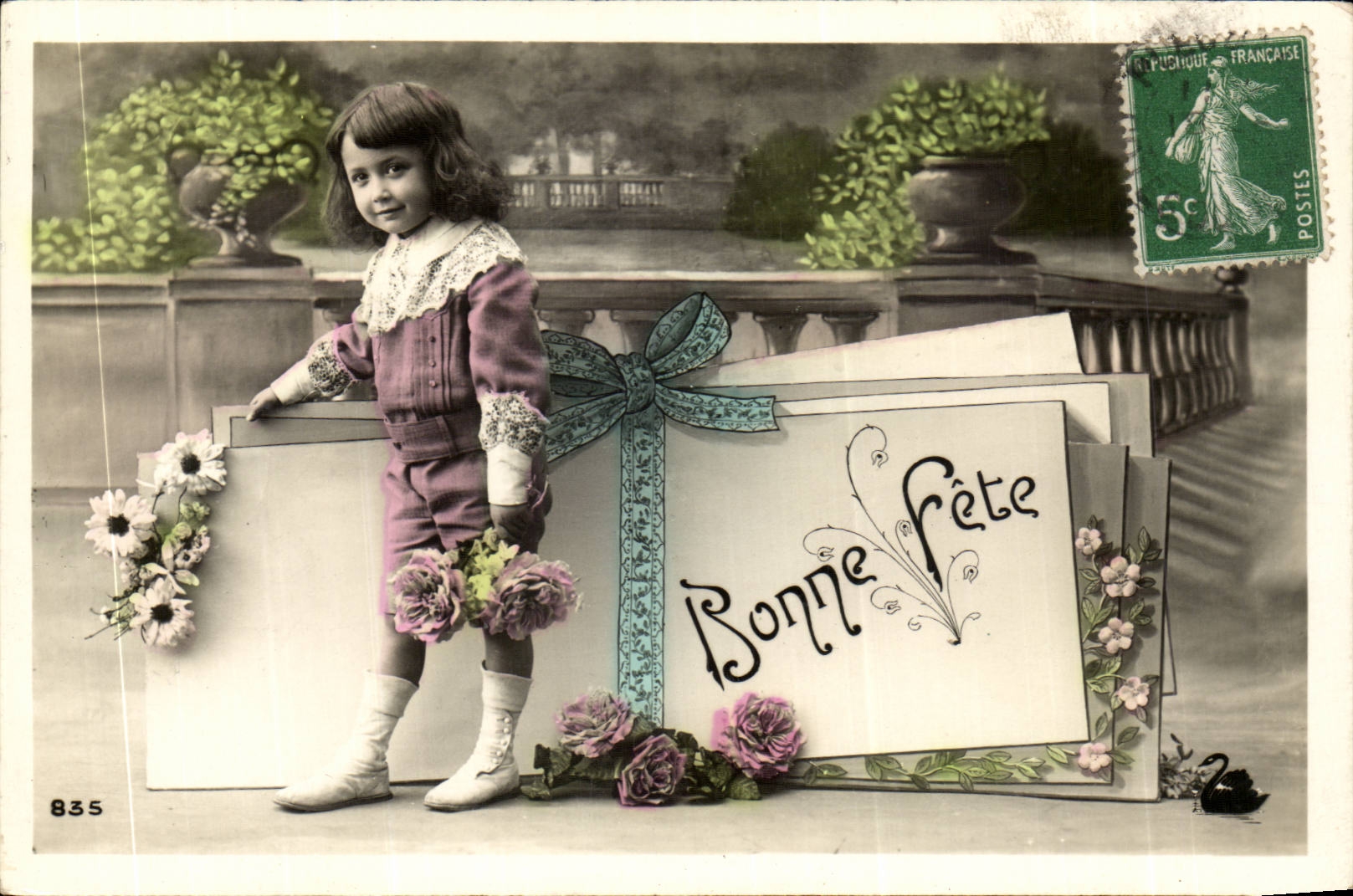 CPA Phantasie-gutes Kind feiert