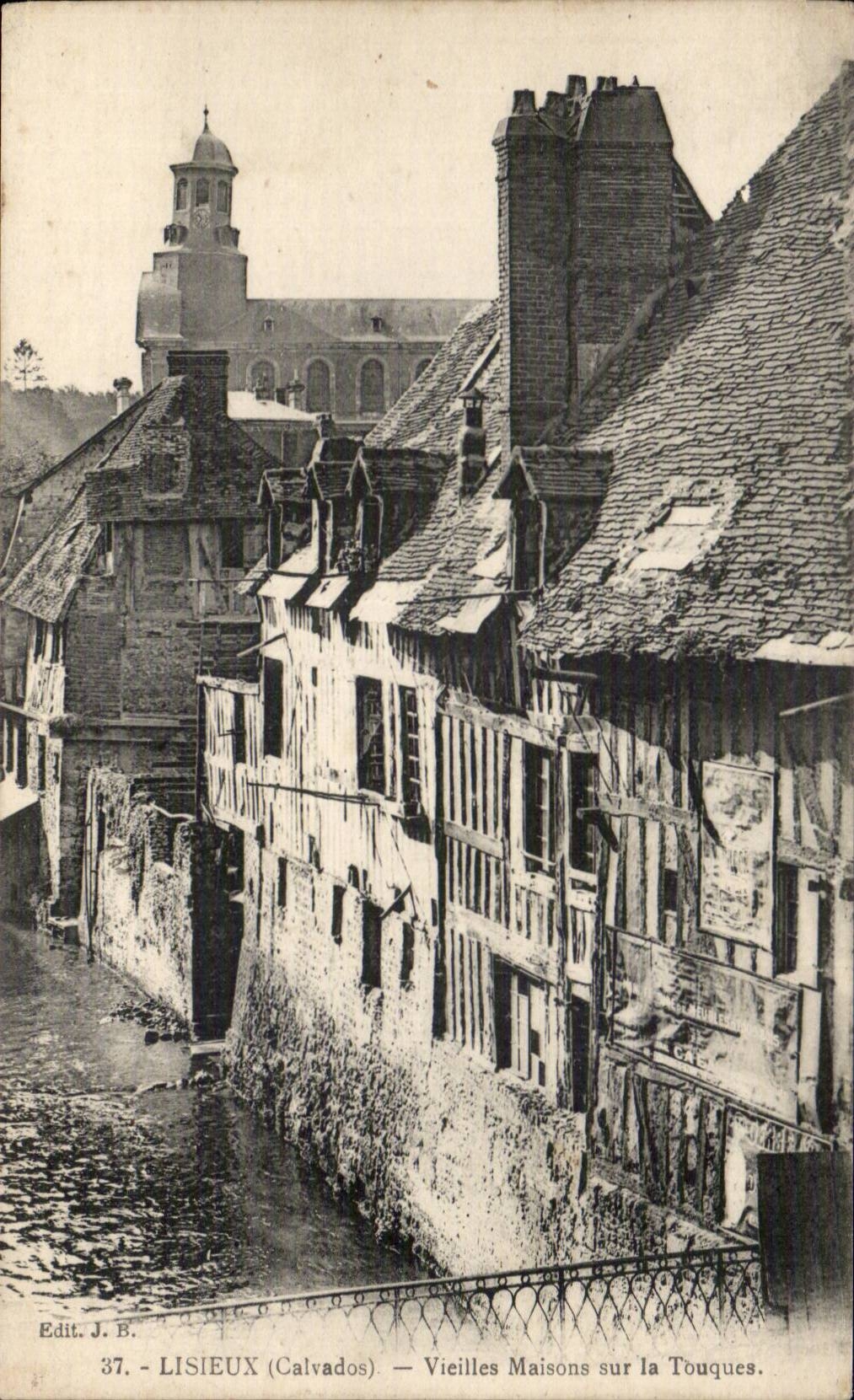 Lisieux CPA alte Hauser auf den Trommeln