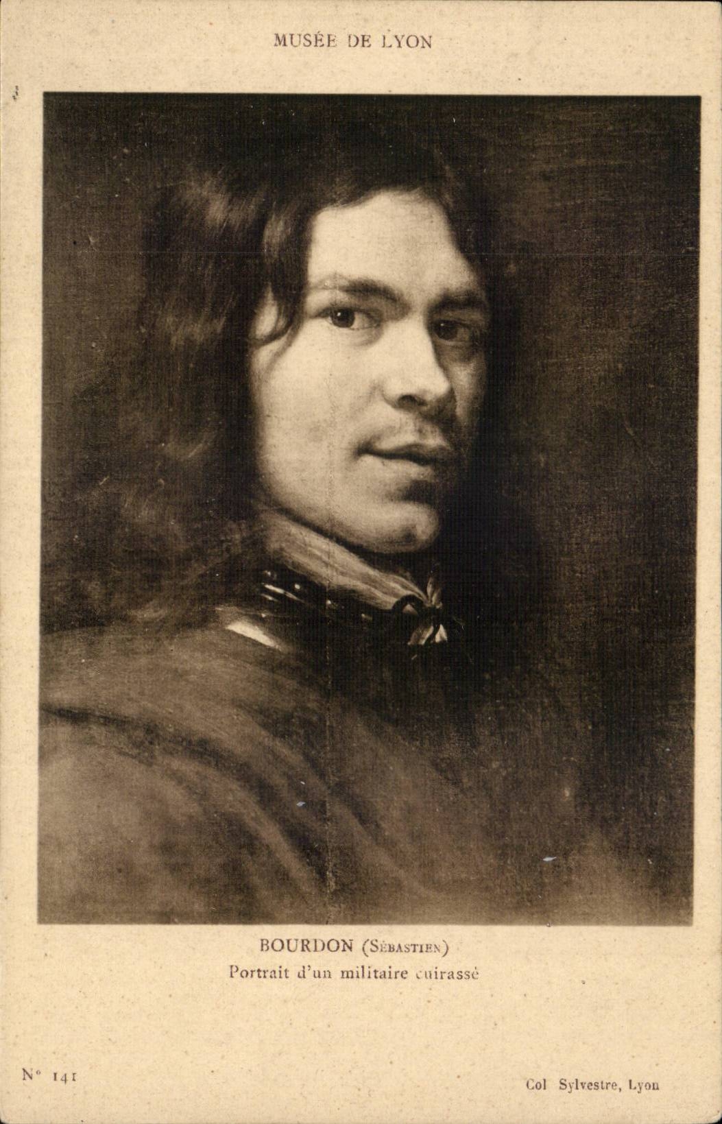 Musee de Lyon CPA Bourdon (Sebastien) Portrait d'un militaire cuirasse