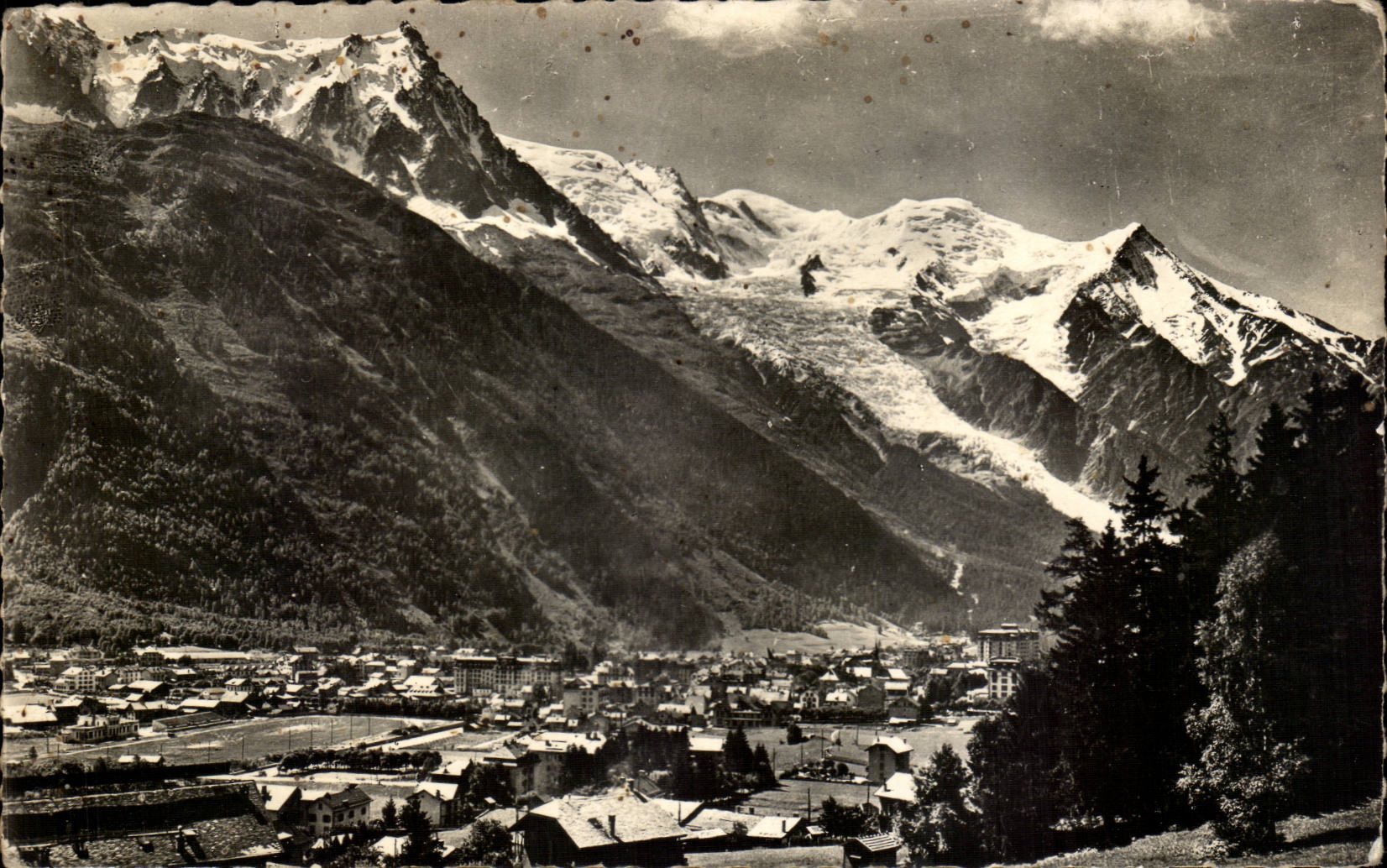 Chamonix CPA Le Mont Blanc et aiguille du Midi