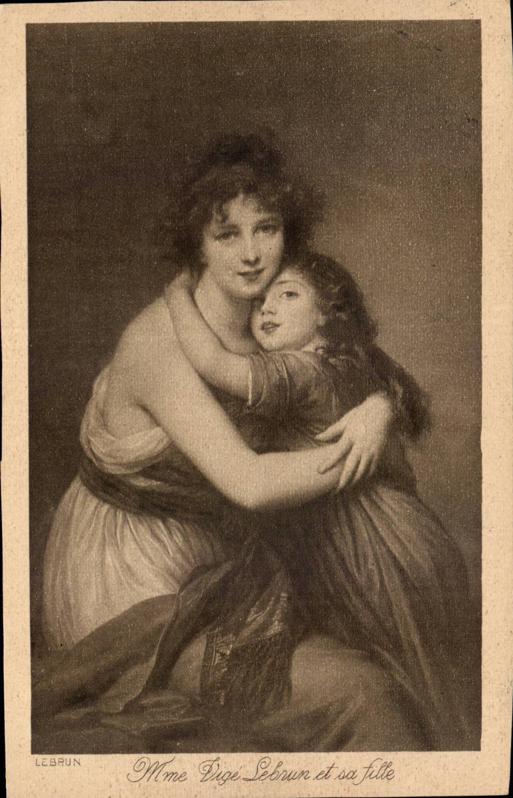 CPA Mme Vige Lebrun et sa fille