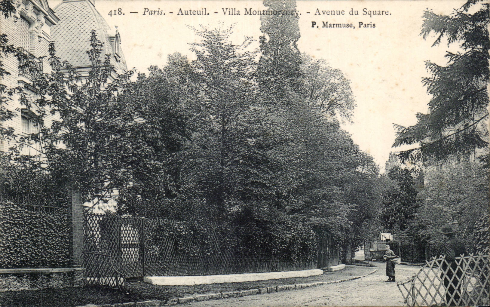Paris CPA Auteuil Villa Montmorency Avenue du square