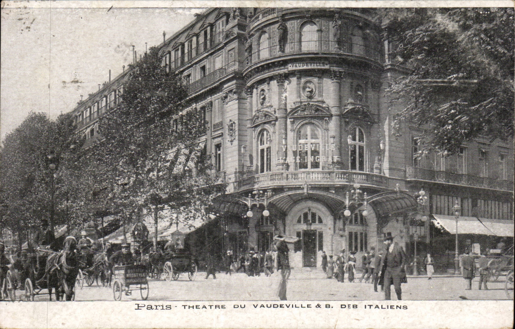 Paris CPA Theatre du Vaudeville et Bd des Italiens