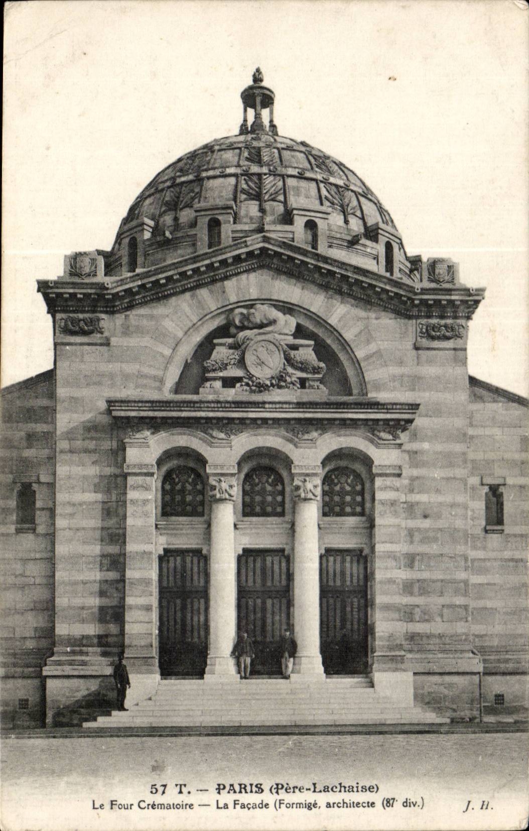 Paris CPA Lachaise Father the crematorium the frontage