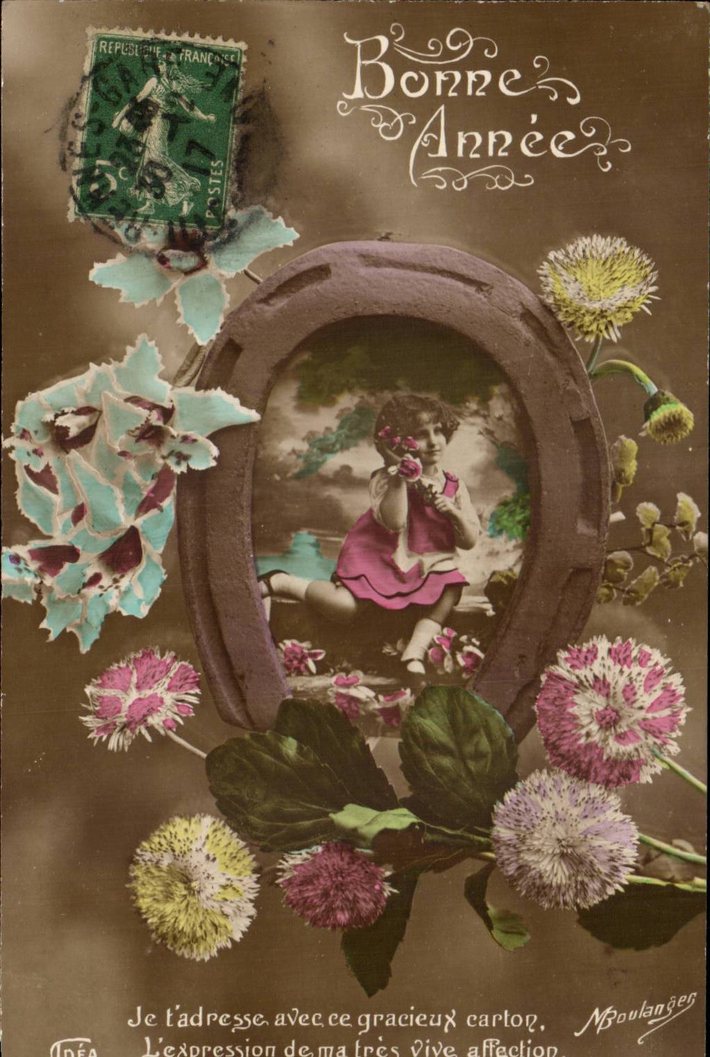 CPA Phantasie-Kind-gluckliches neues Jahr