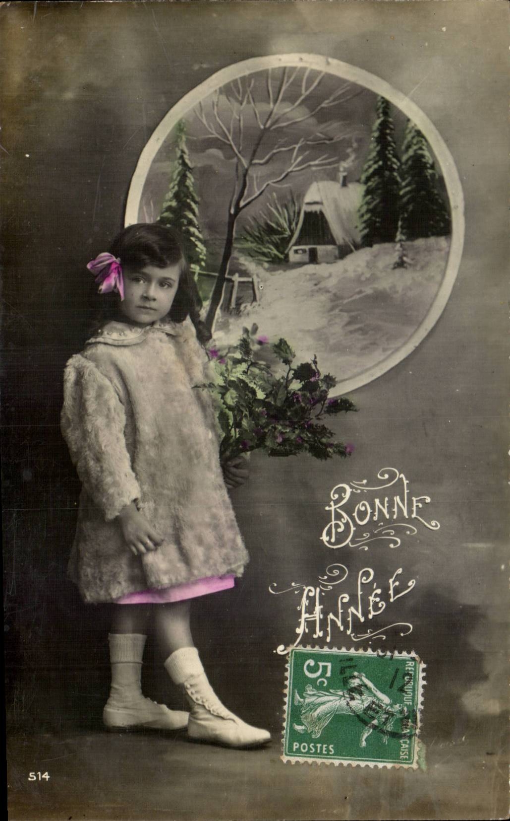 CPA Phantasie-Kind-gluckliches neues Jahr