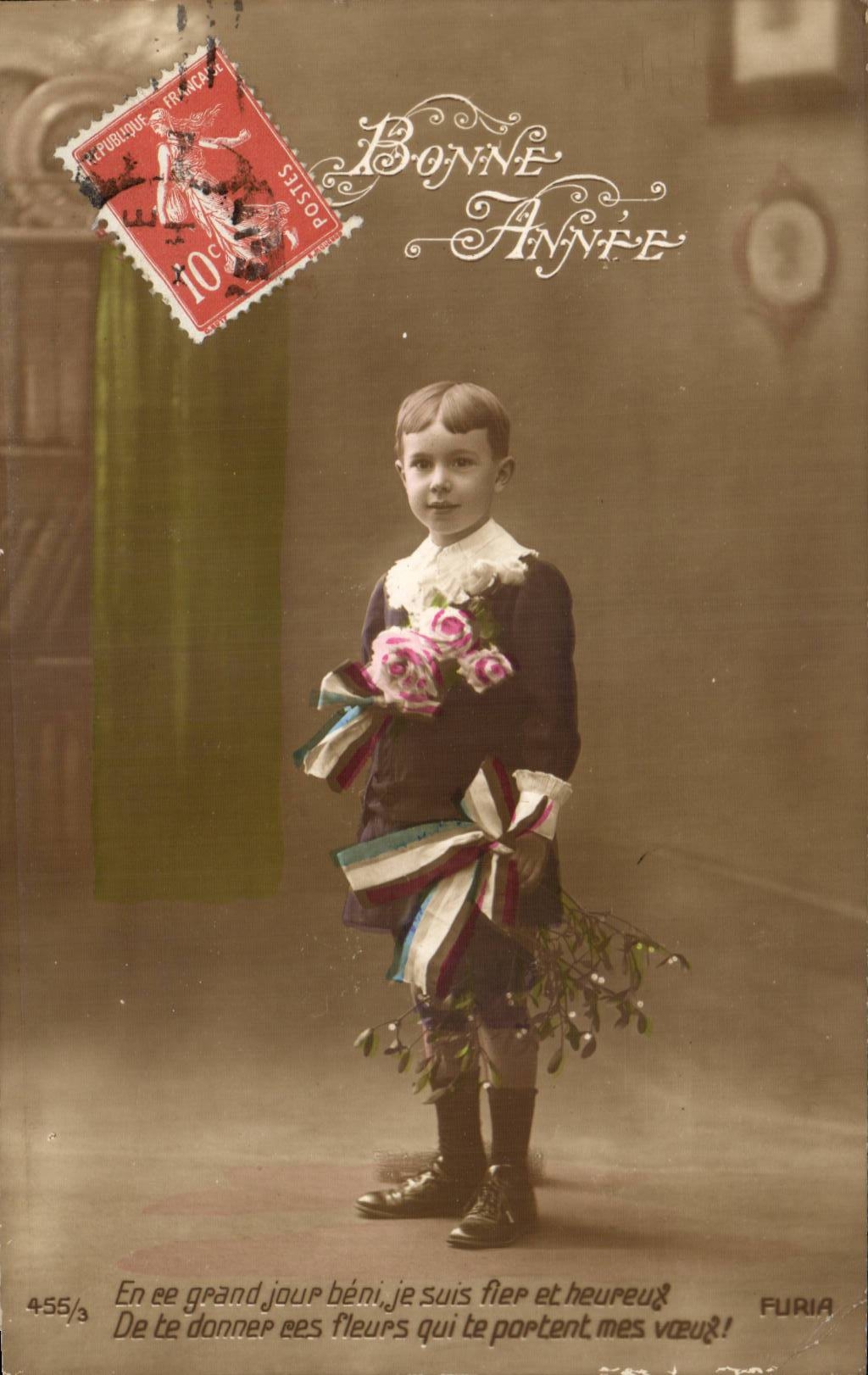 CPA Fantasy Child Boy Happy New Year