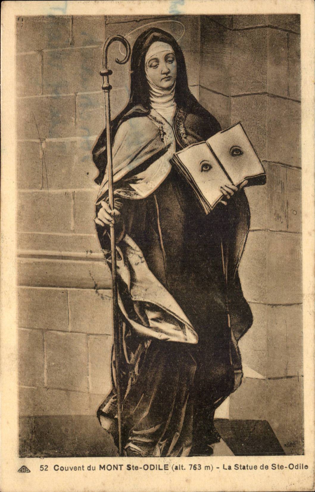 Statue Brut-Einfassungs-Str-Odile CPA