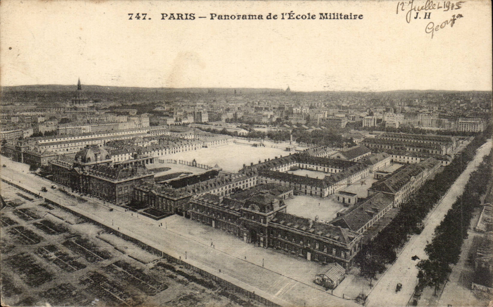 Paris CPA Panorama of the Military academy