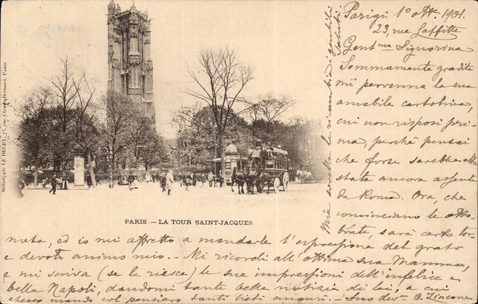 Paris CPA La tour Saint Jacques