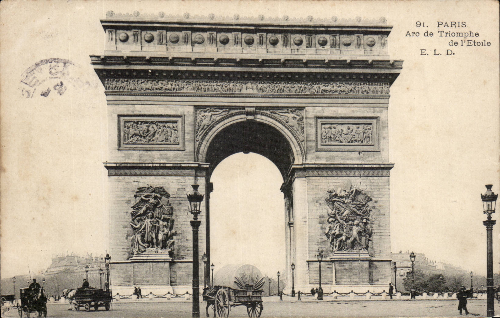Paris CPA Arc de Triomphe of Etoile