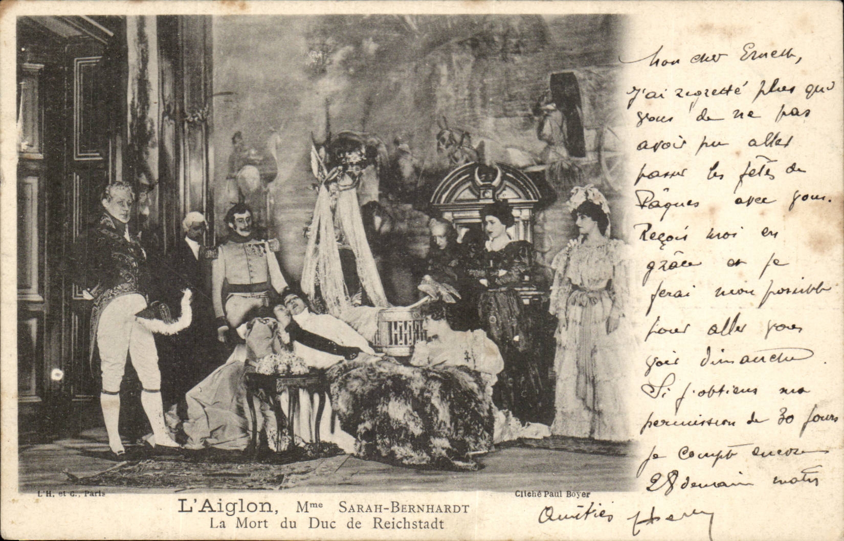 CPA Fantasy the eaglet Sarah Bernhardt the death of the duke of Reichstadt