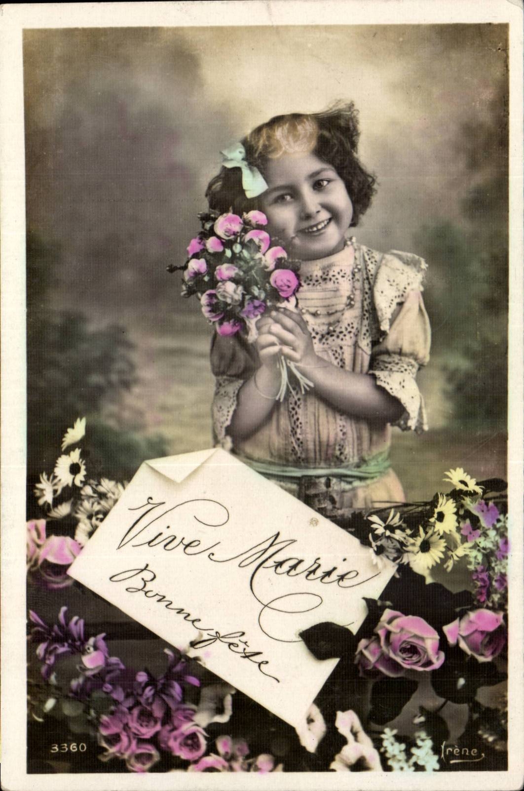 CPA Fantasy Child Lives Marie Bonne celebrates