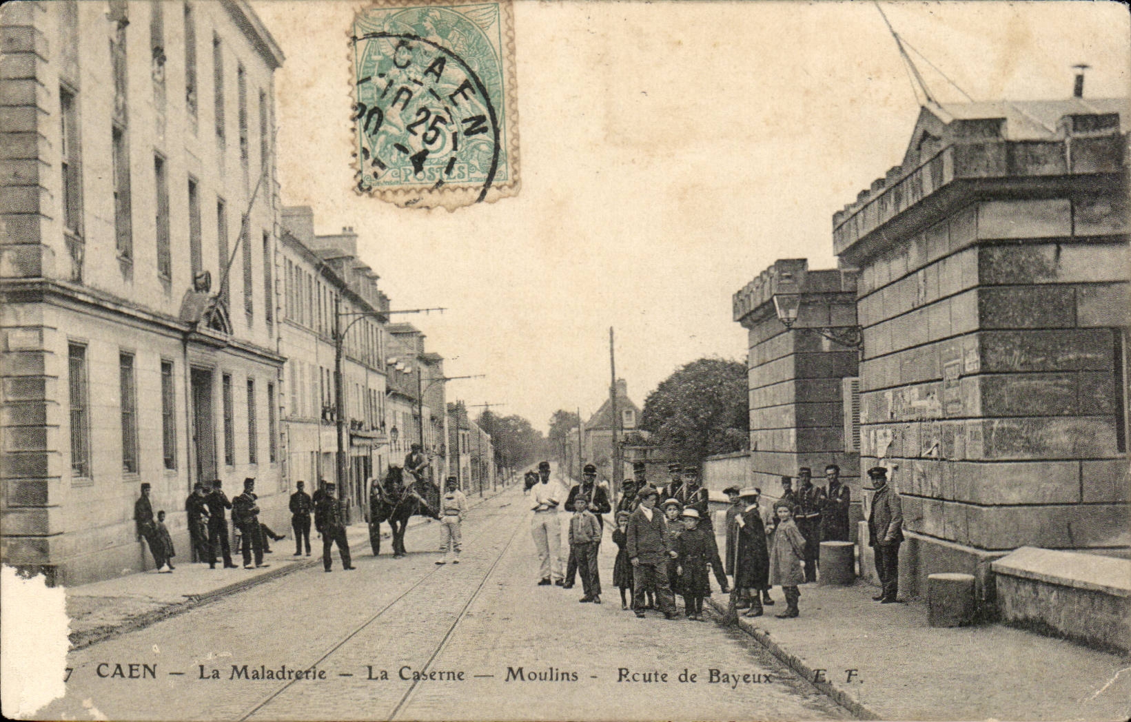 Caen CPA Maladrerie die Kasernen Moulins Strasse von Bayeux