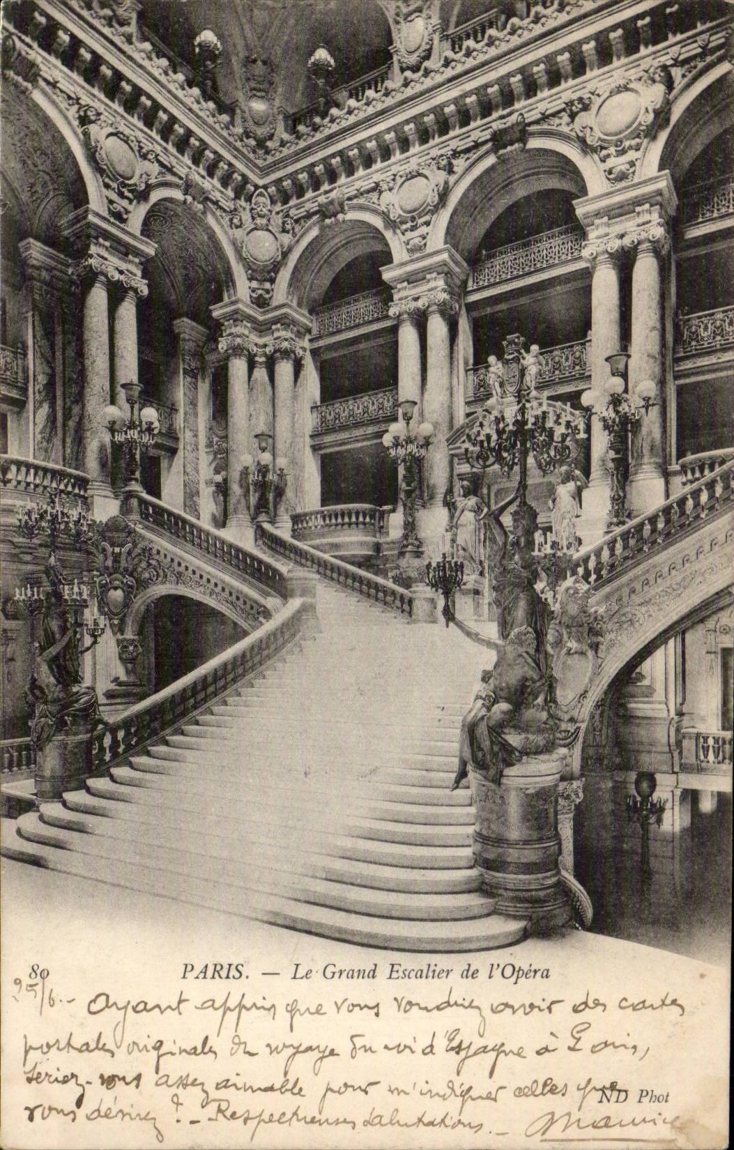 Paris CPA Le grand escalier de l'opera