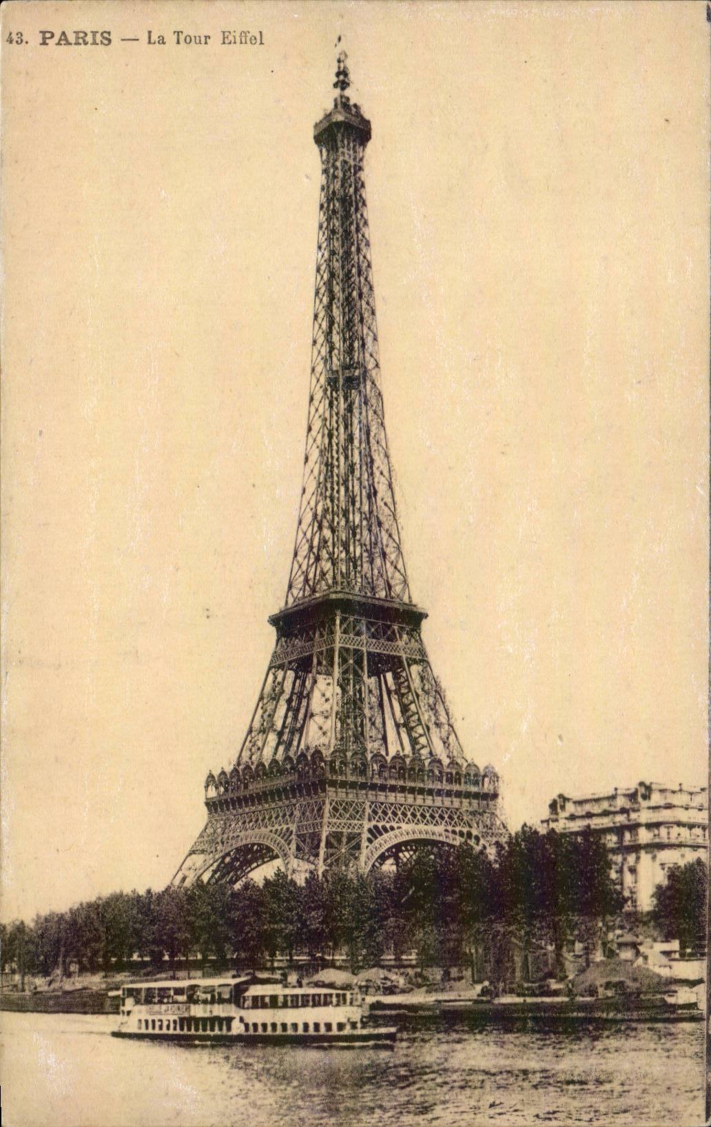 Paris CPA the Eiffel Tower