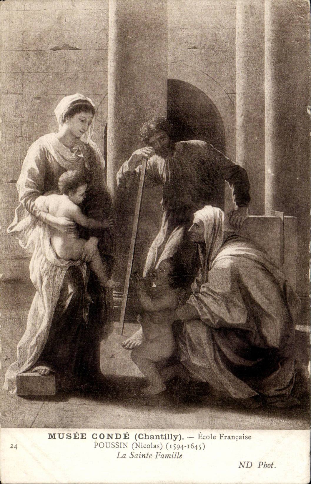 CPA Paris Musee Conde Poussin La sainte famille