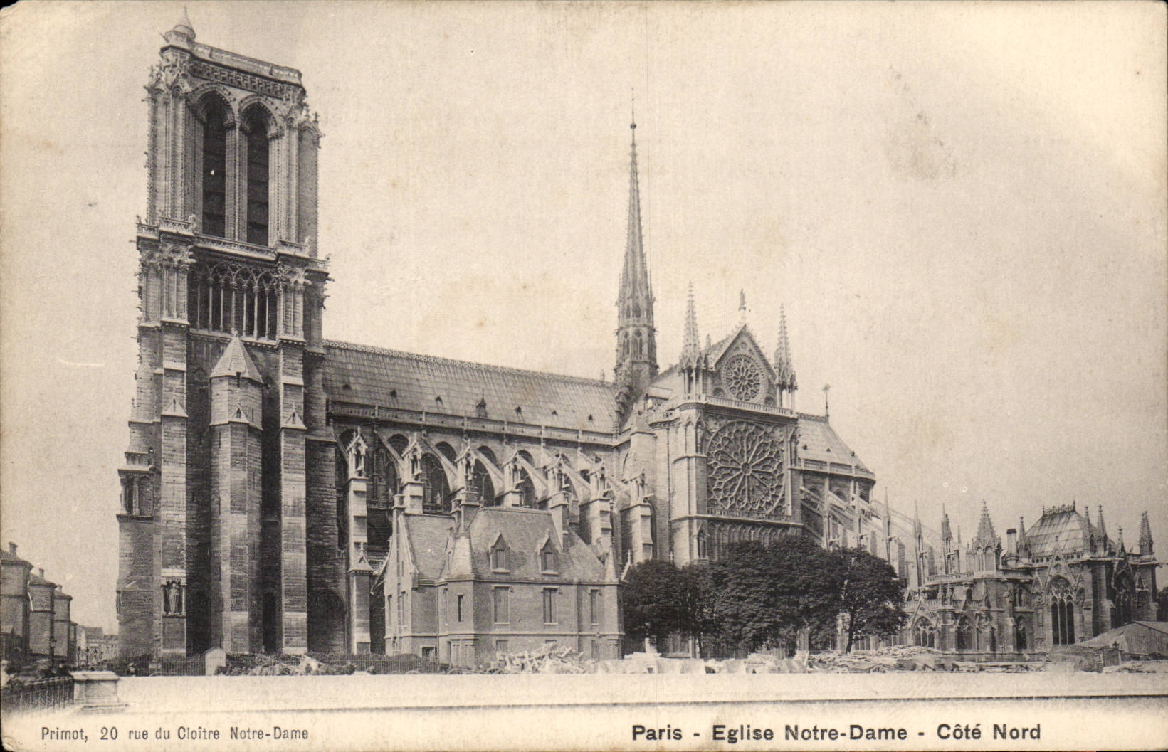 Paris CPA Eglise Notre Dame Cote Nord
