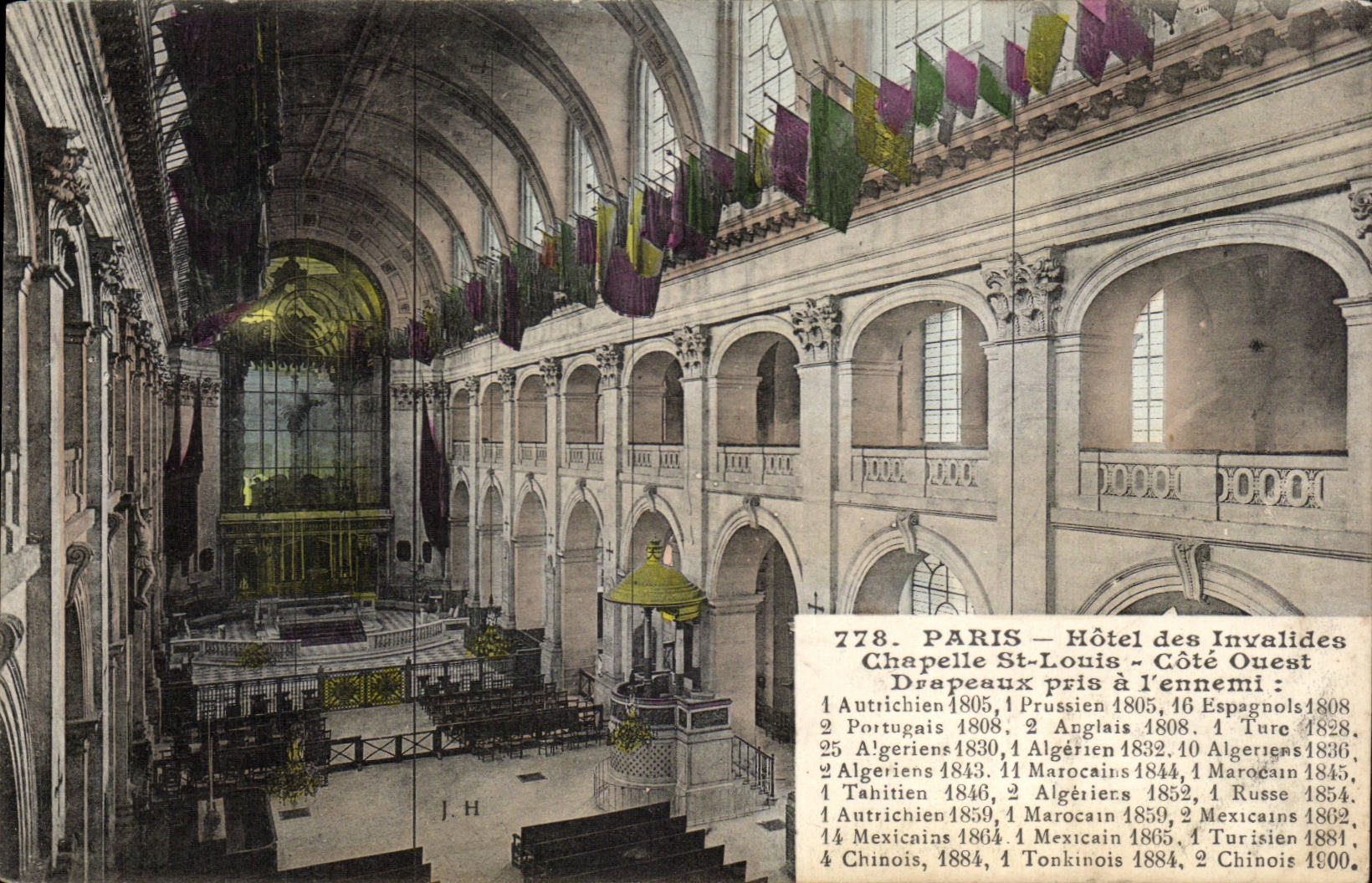 Paris CPA Hotel of Invalides the Vault St Louis Dimensions western