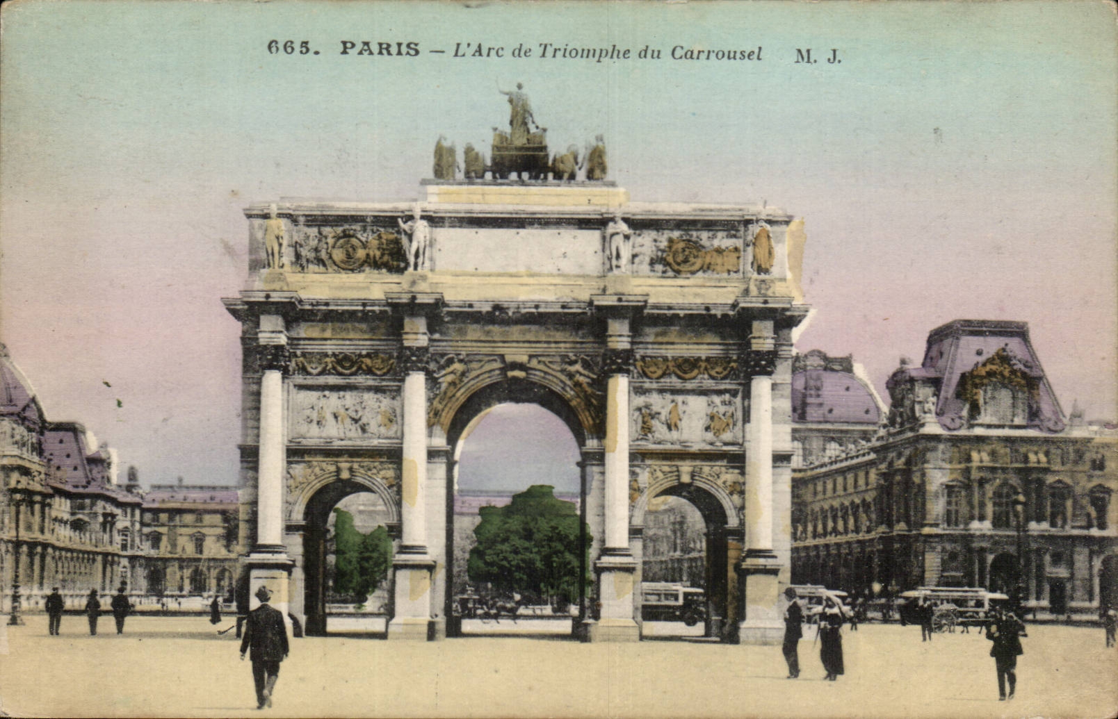 Paris CPA L'arc de triomphe du Carrousel