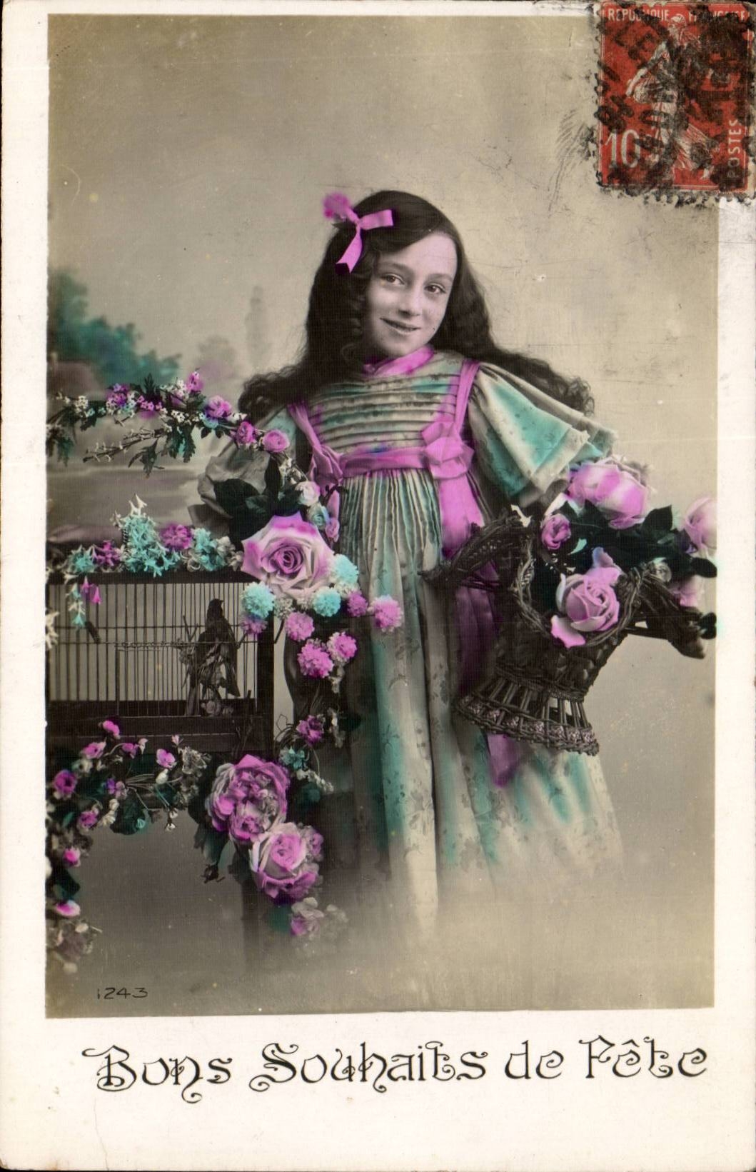 CPA Fantasy Child Good wishes of festival