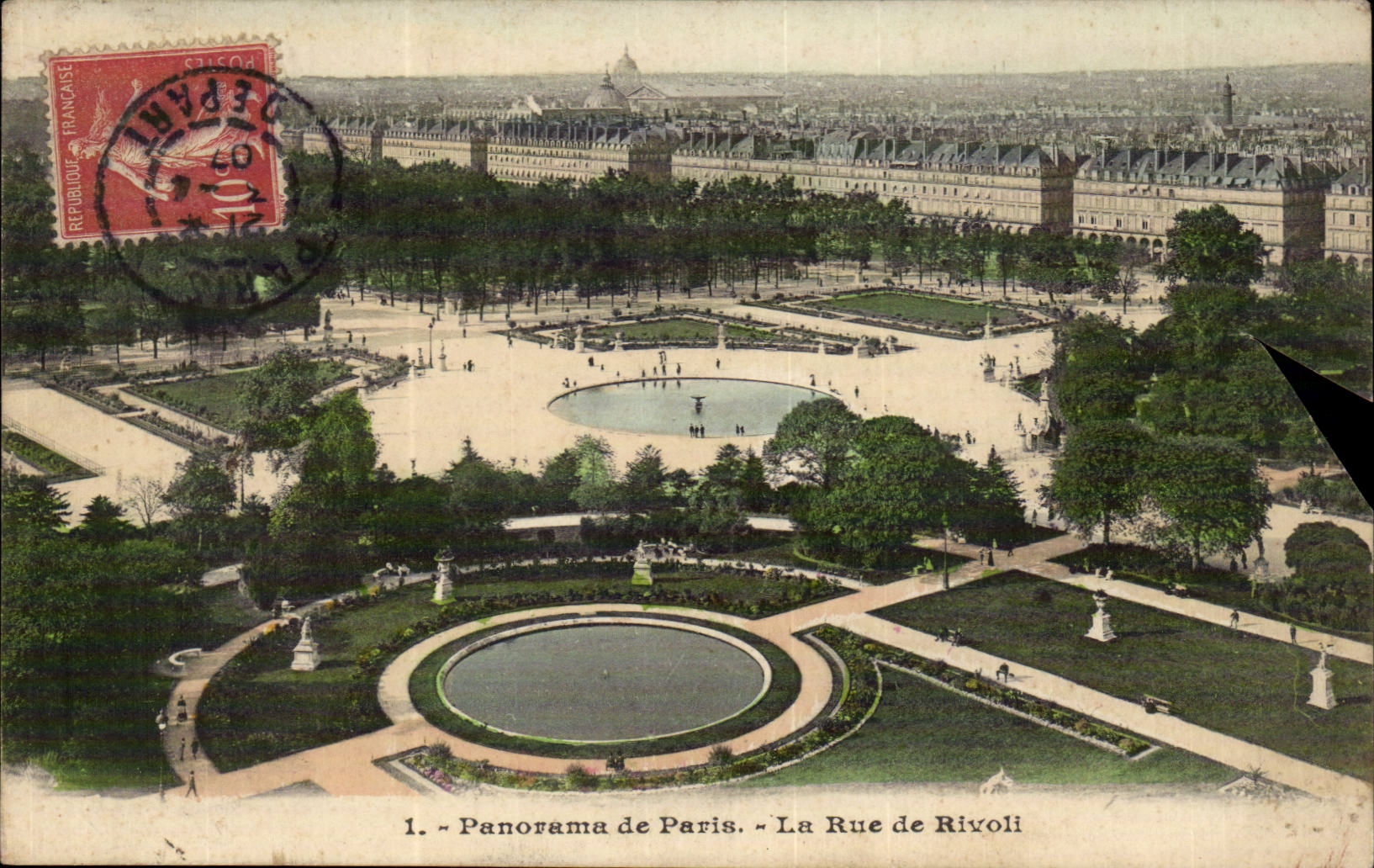 Paris CPA Panorama de Paris La rue de Rivoli