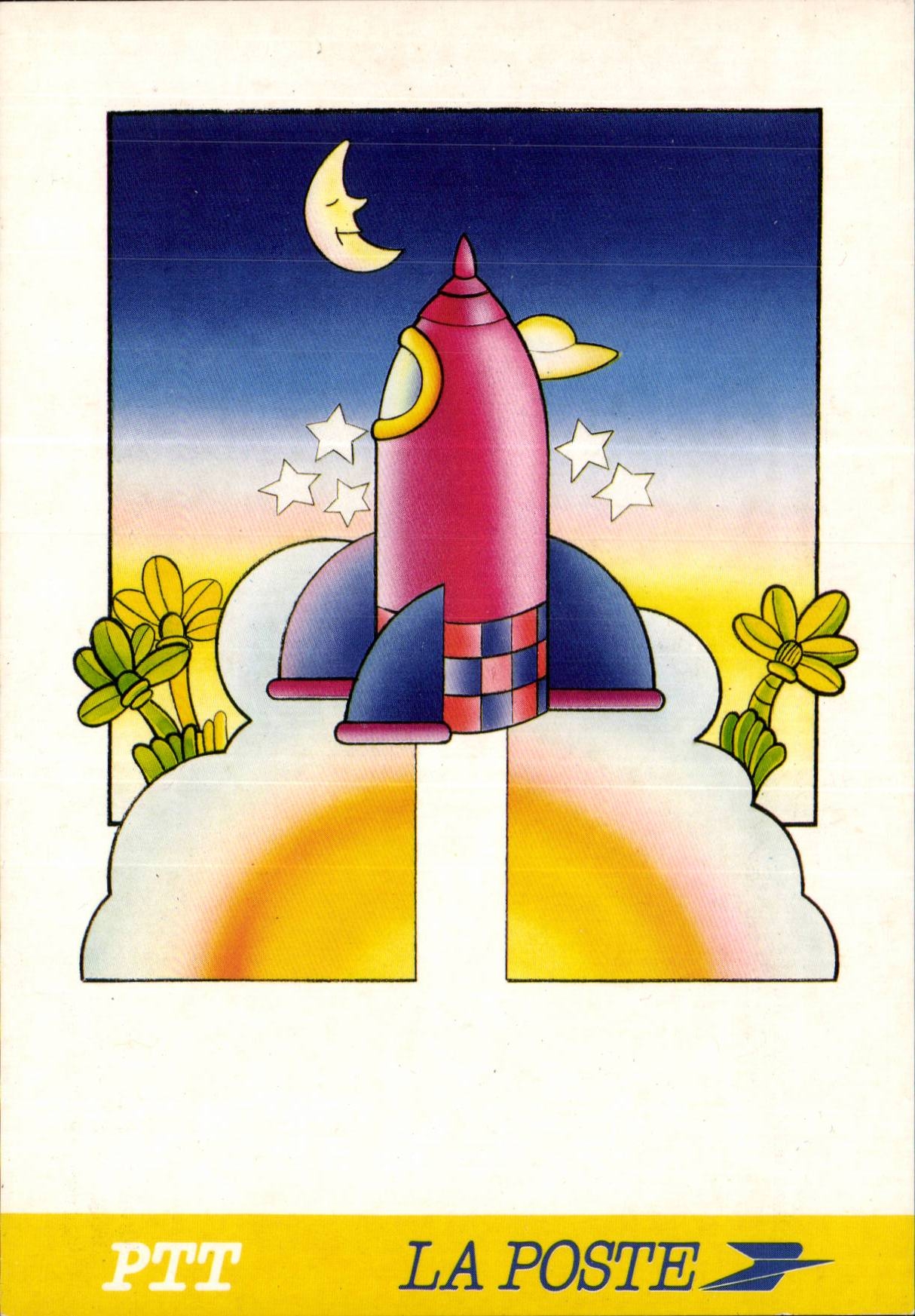 MODERN CARD postcheque Post office CPC Without borders (Patrick Martin Grafy Studio)