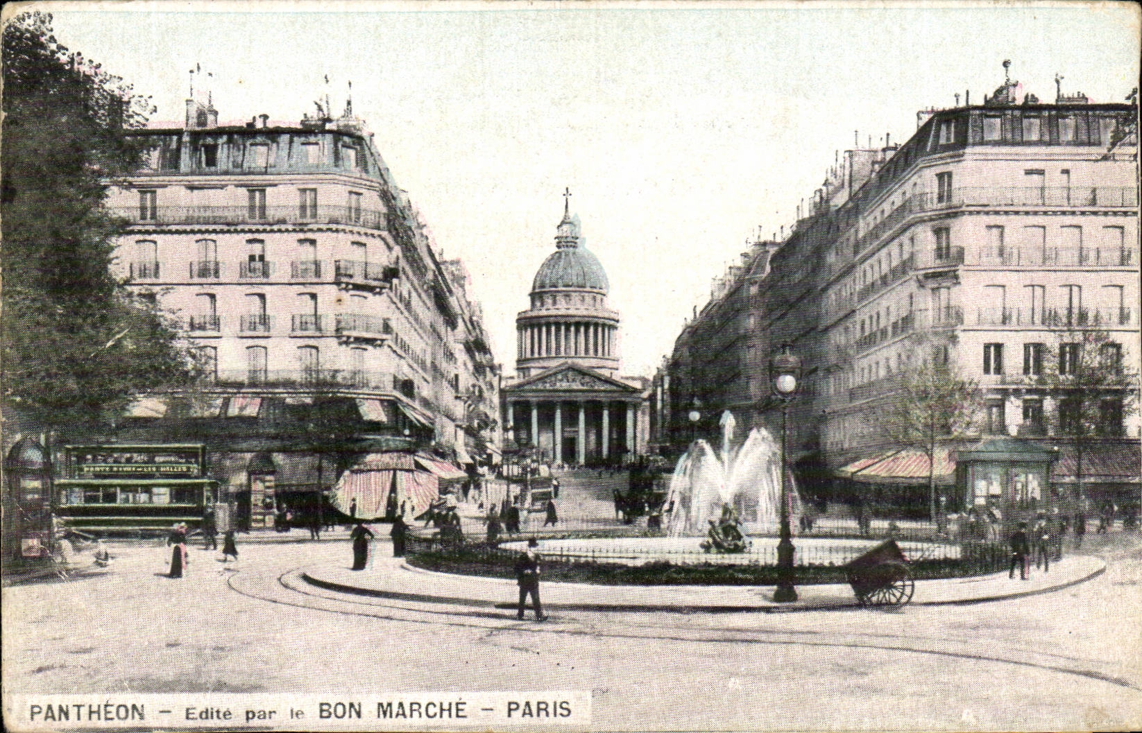 Paris CPA Street Soufflot and the Pantheon