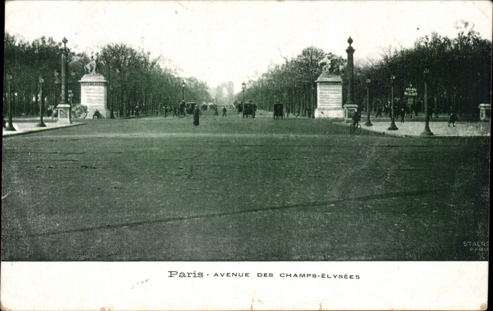Paris CPA the avenue of the Champs Elysees