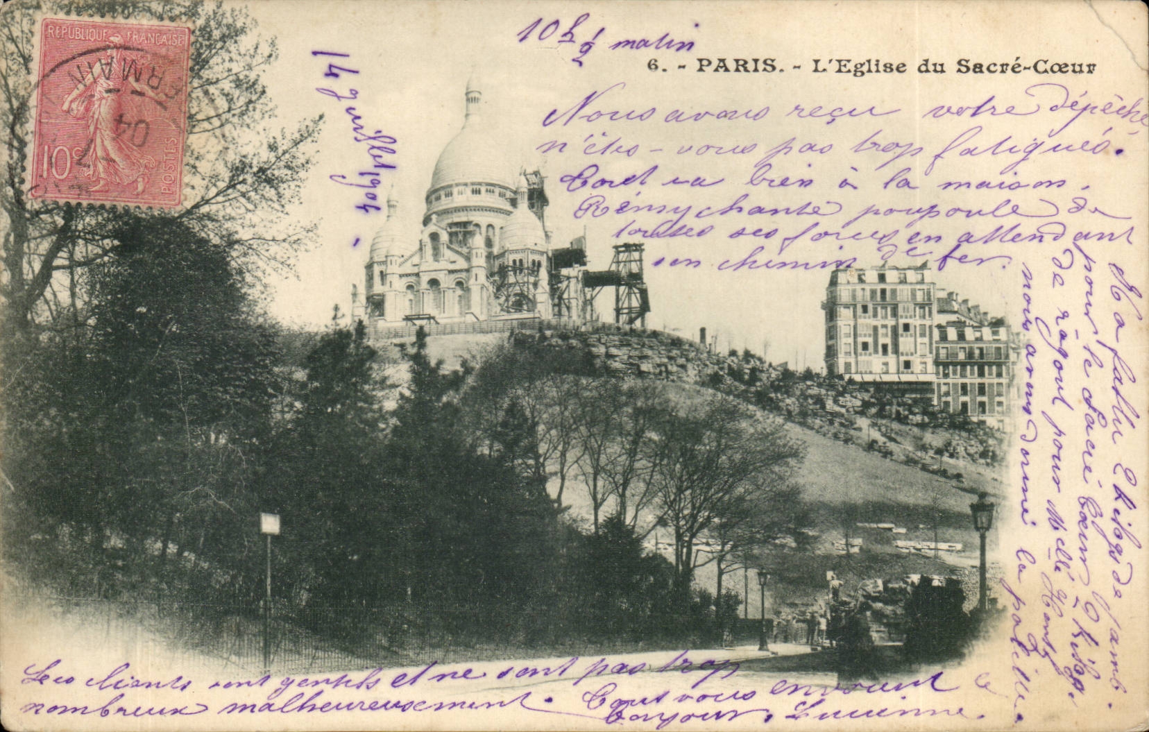 Paris CPA Montmartre La basilique du Sacre Coeur Eglise