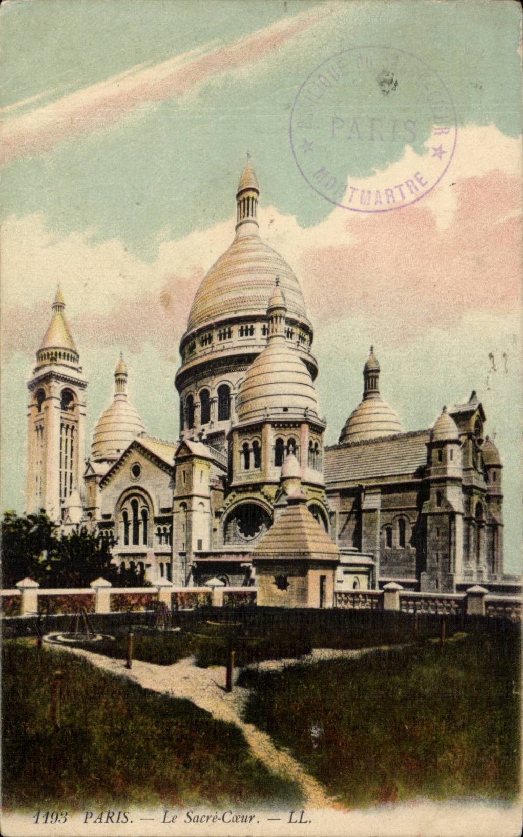 Paris CPA Montmartre La basilique du Sacre Coeur Eglise