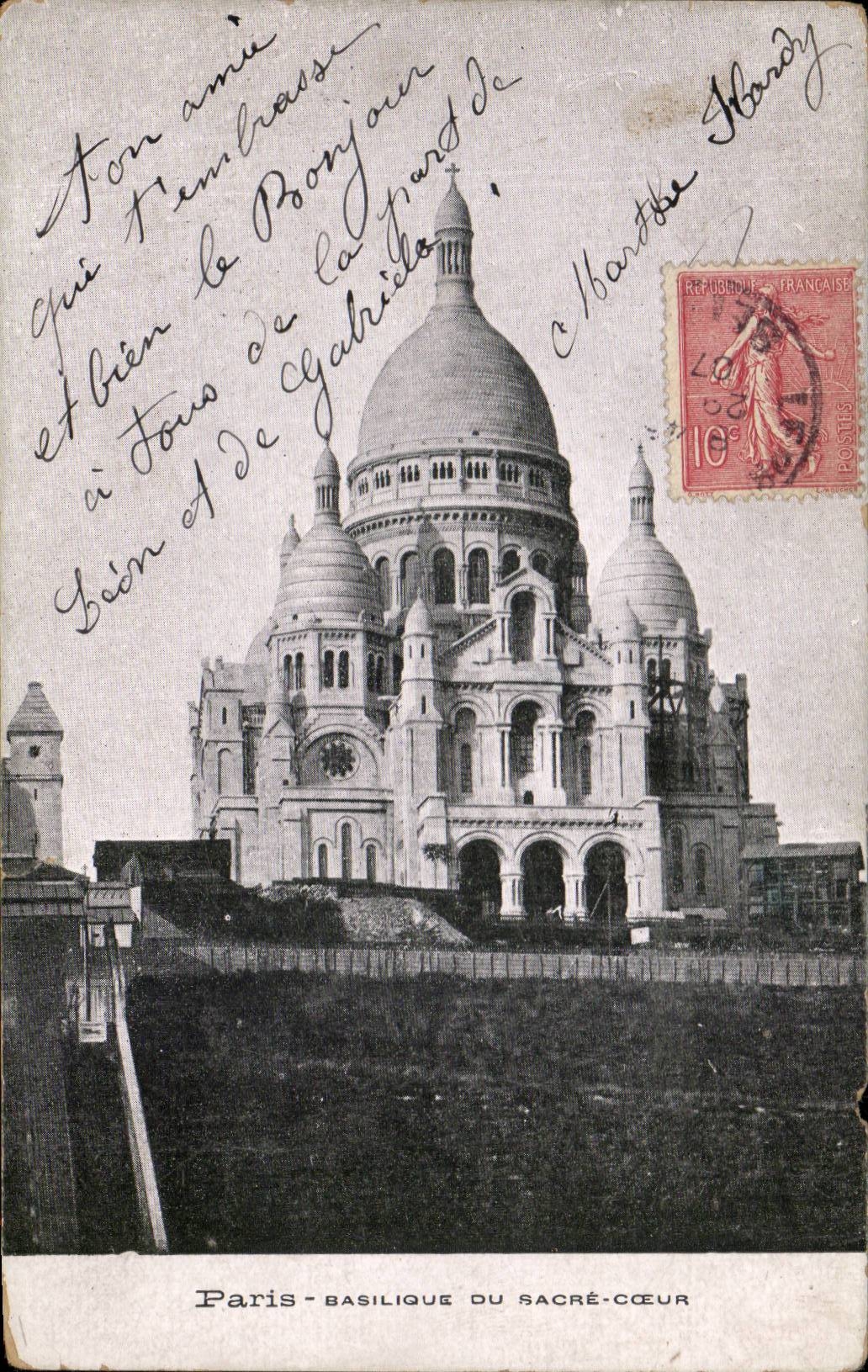 Paris CPA Montmartre La basilique du Sacre Coeur Eglise