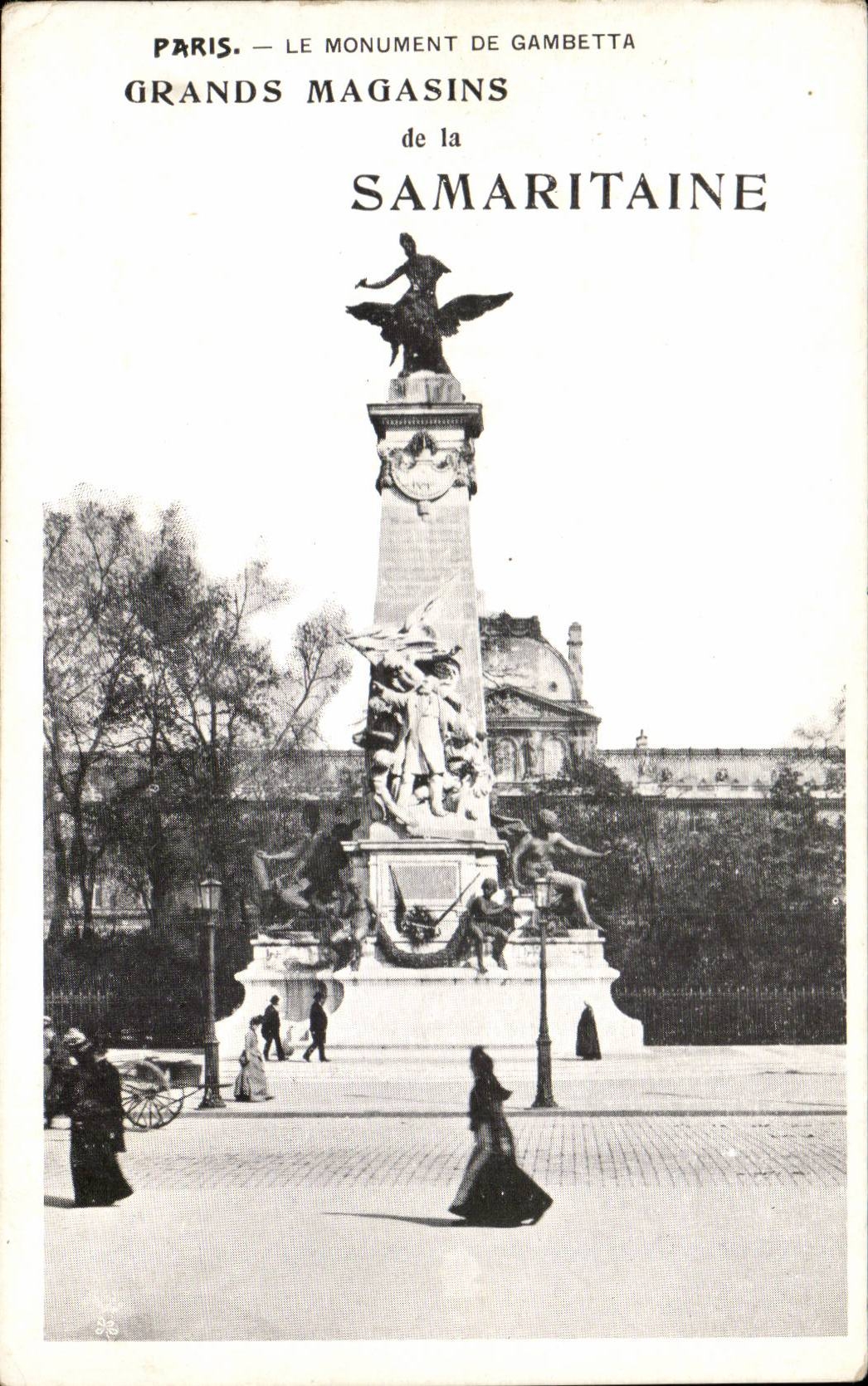 Paris CPA Monument de Gambetta (Grands Magasins de la Samaritaine)