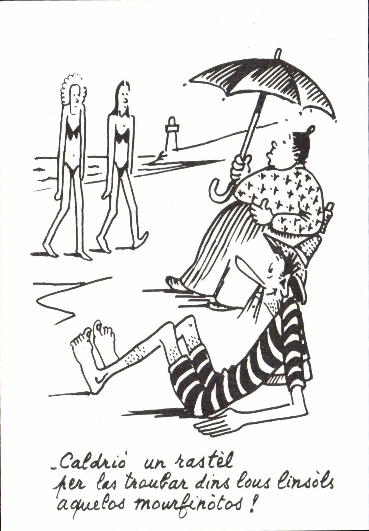 CPM Humour Dessin de Charles Mouly Bronzing