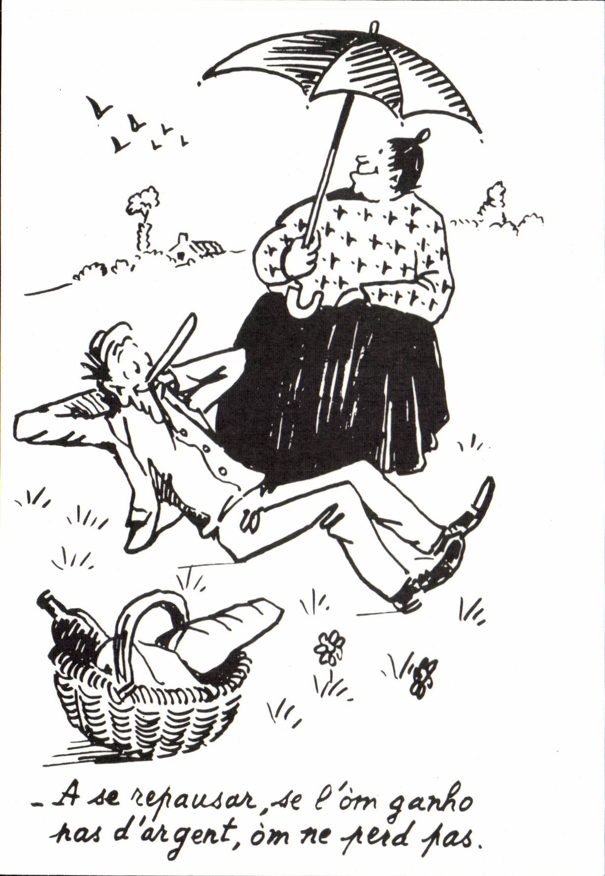 CPM Humour Dessin de Charles Mouly Relaxation