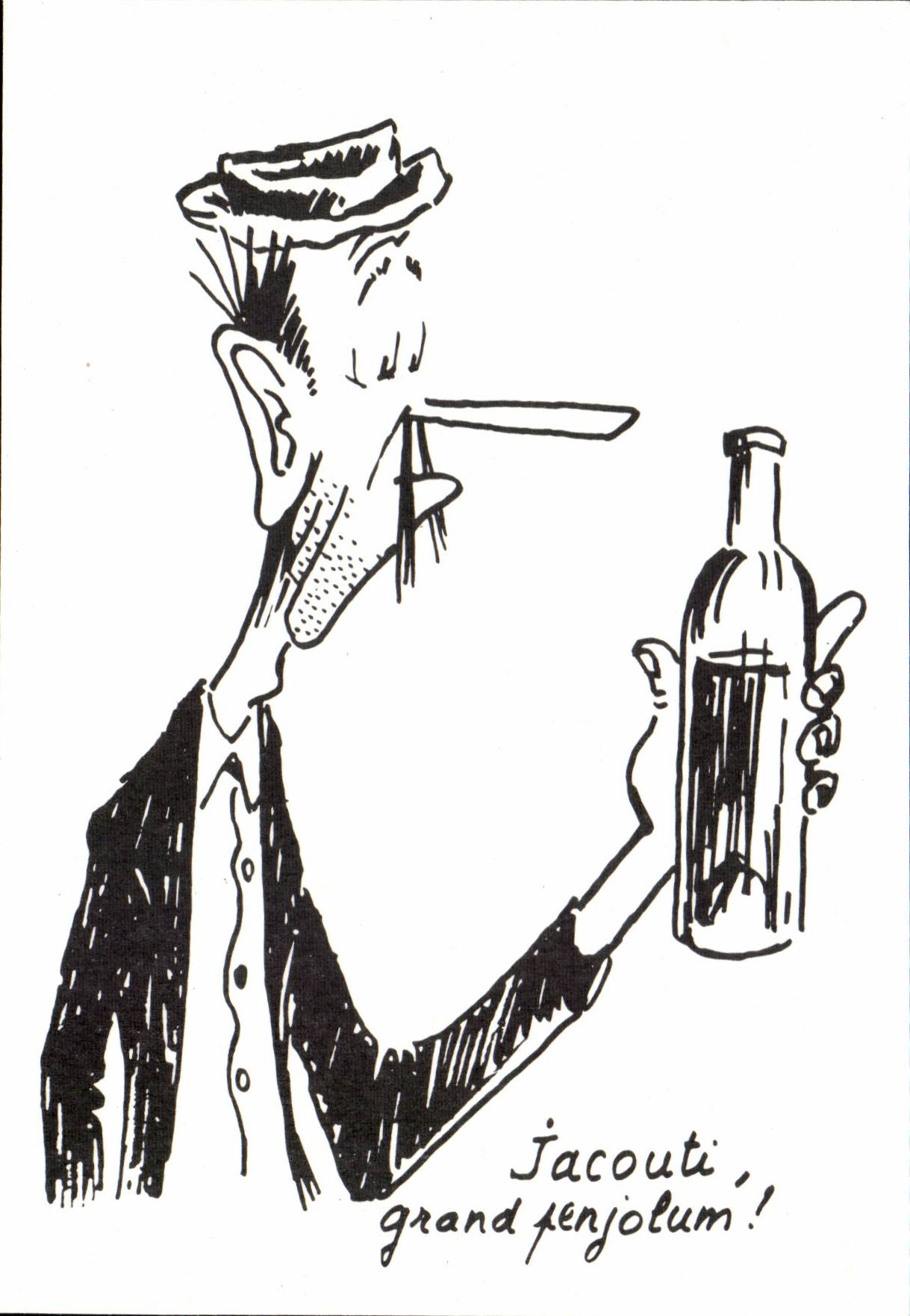 CPM Humour Dessin de Charles Mouly Jacouti Grand porte chandelles ! alcool
