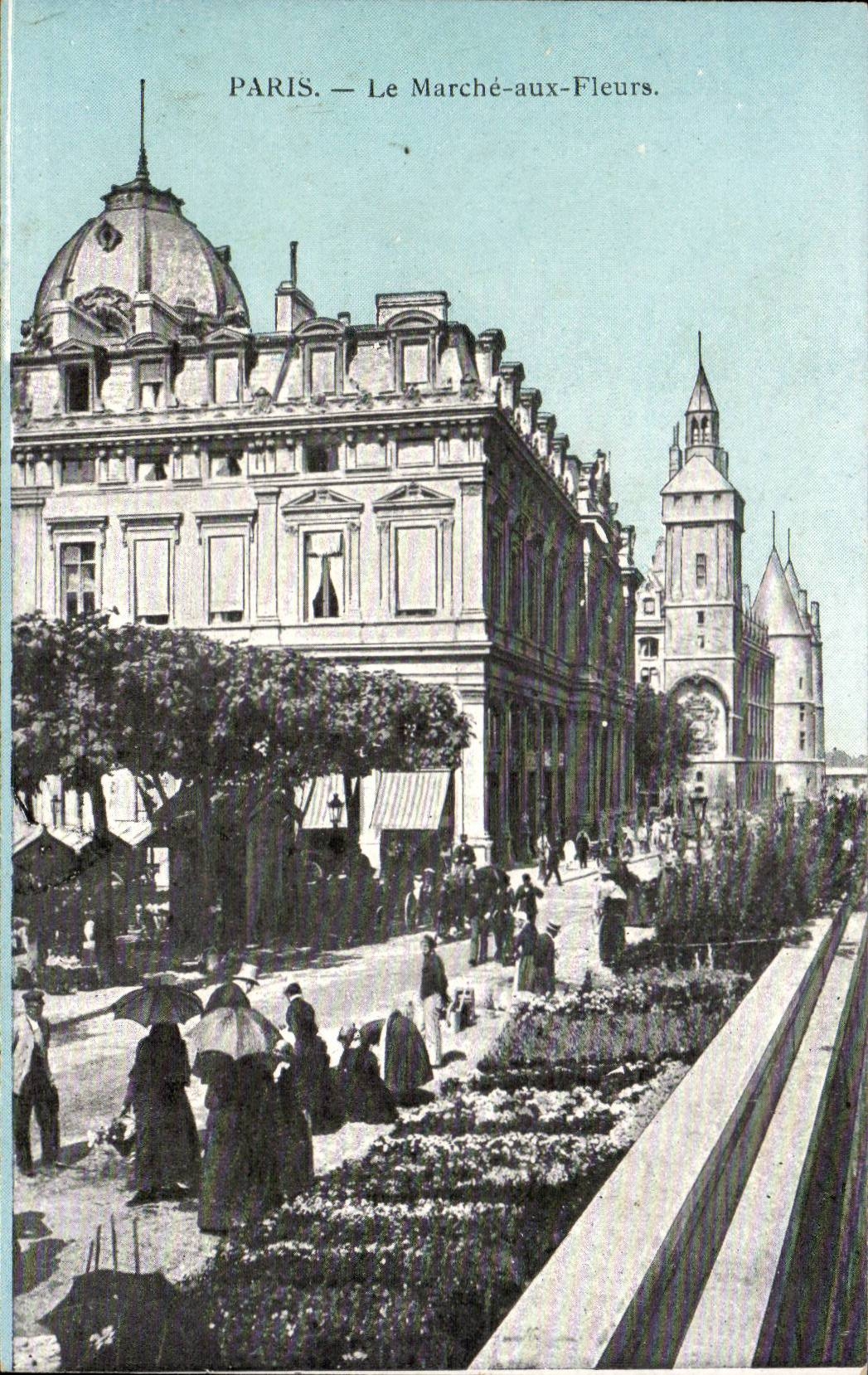 Paris CPA Le marche aux fleurs