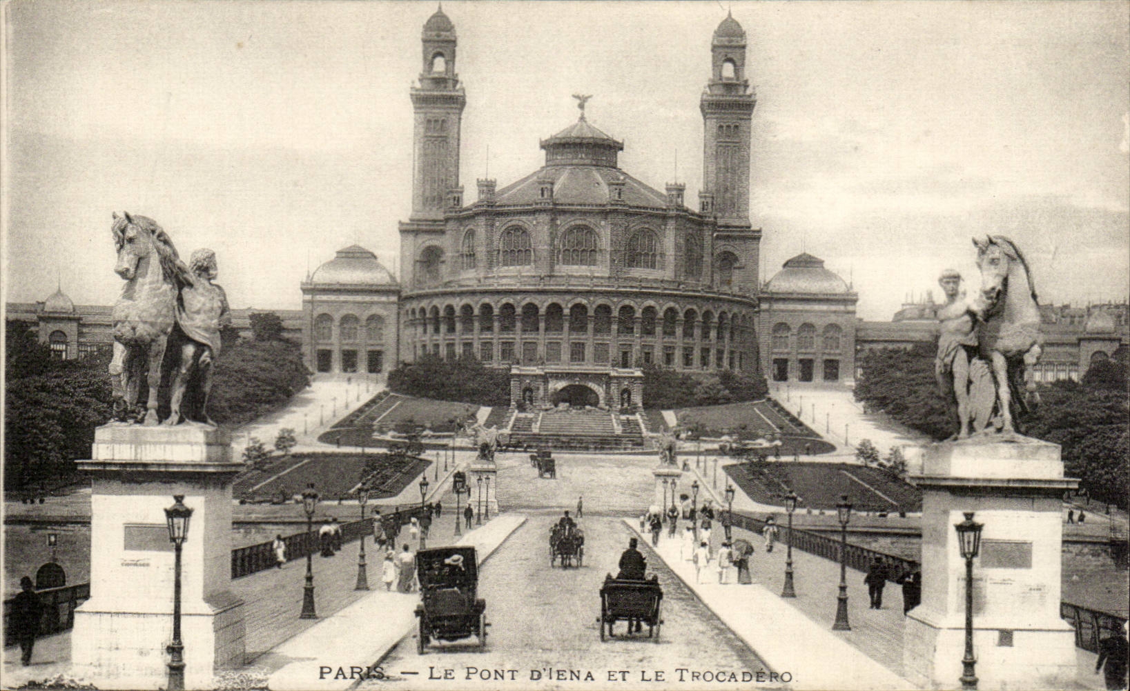 Paris CPA the bridge of Iena and Trocadero