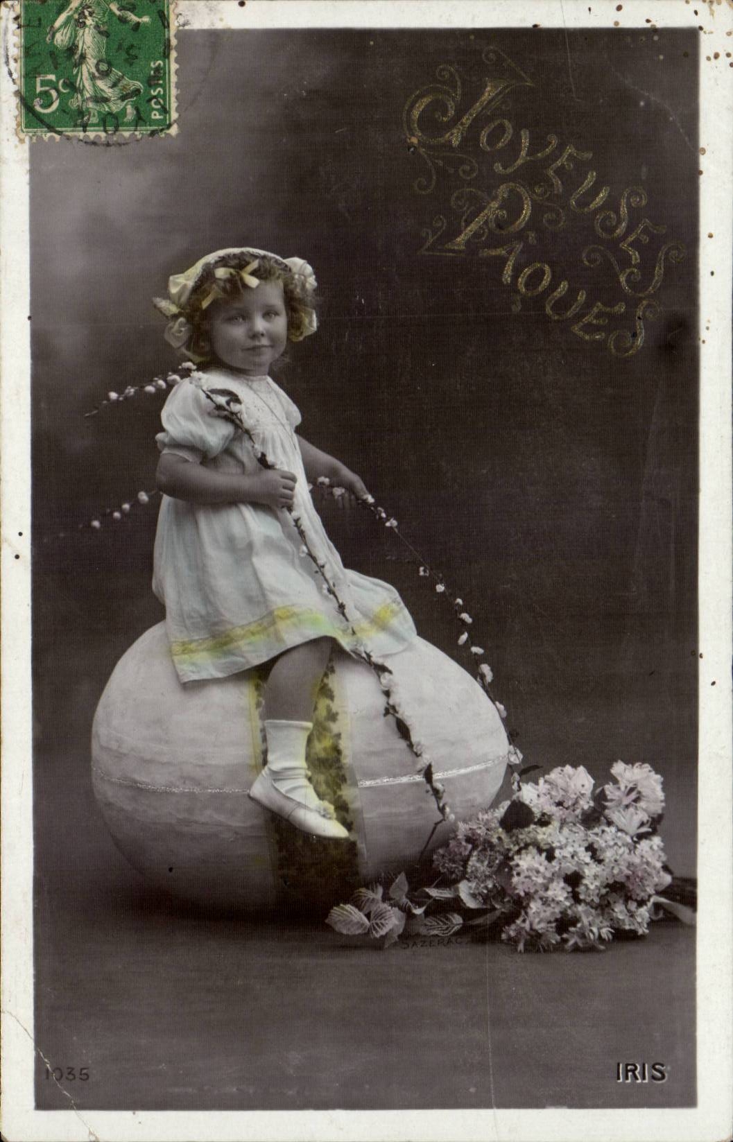 CPA Fantasy Merry Children Easter Egg