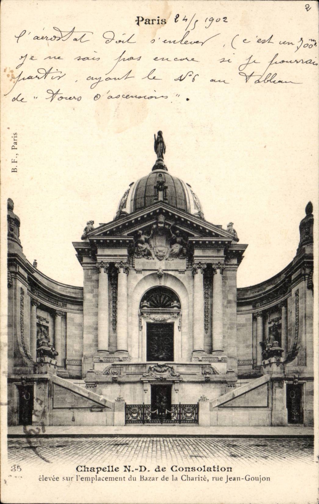 Paris CPA Vault ND of the Consolation Bazaar of charity Street Jean Goujoin