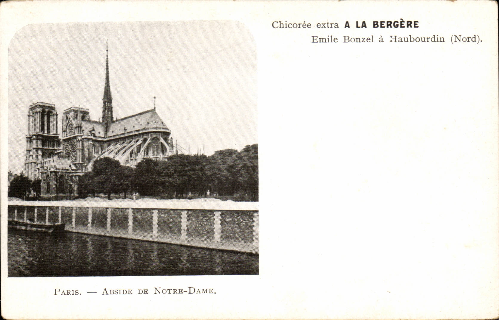 Paris CPA Abside de Notre Dame Chicoree A La Bergere (bonzel Haubourdin)