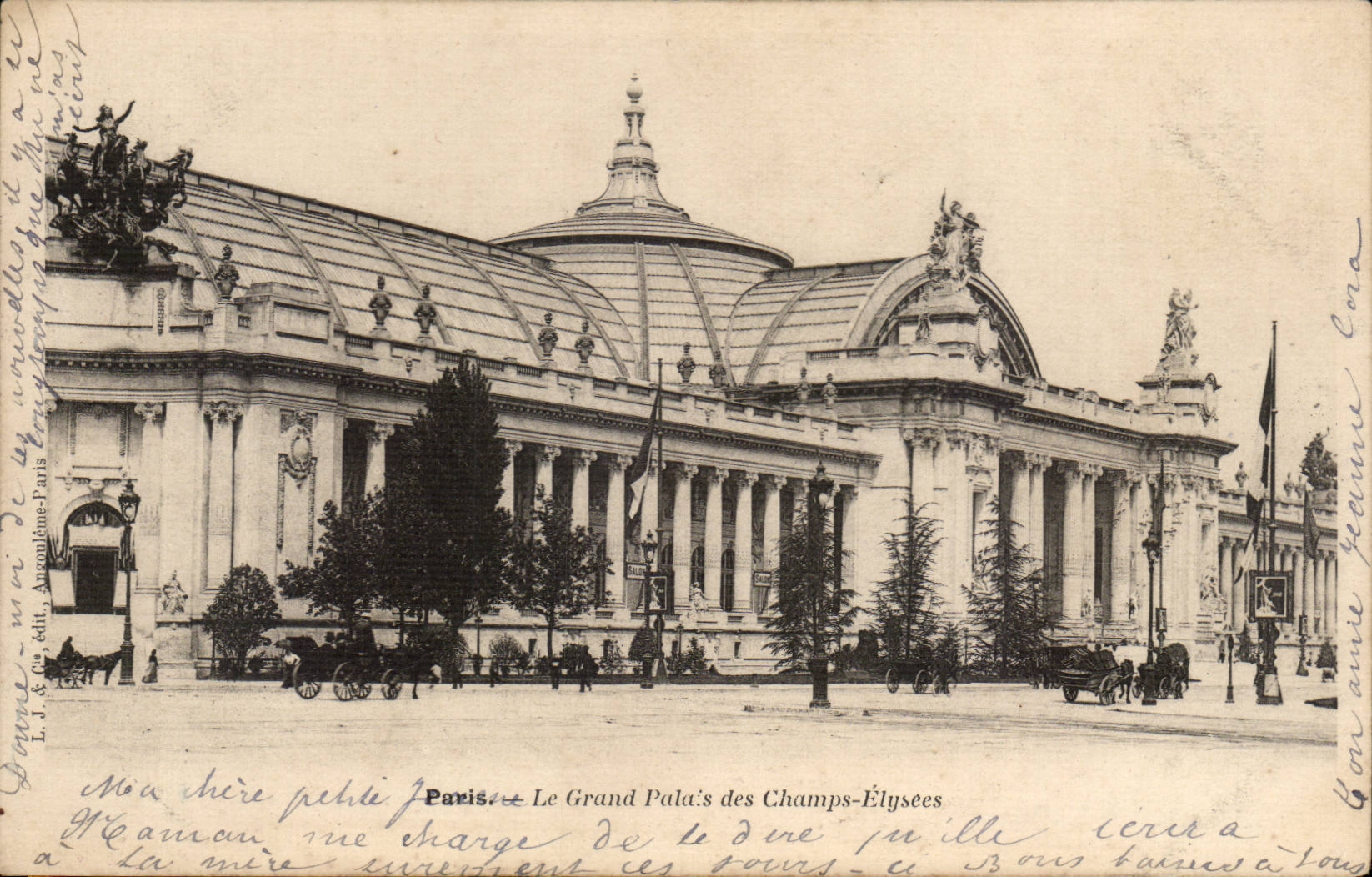 Paris CPA the Grand Palais of the Champs Elysees